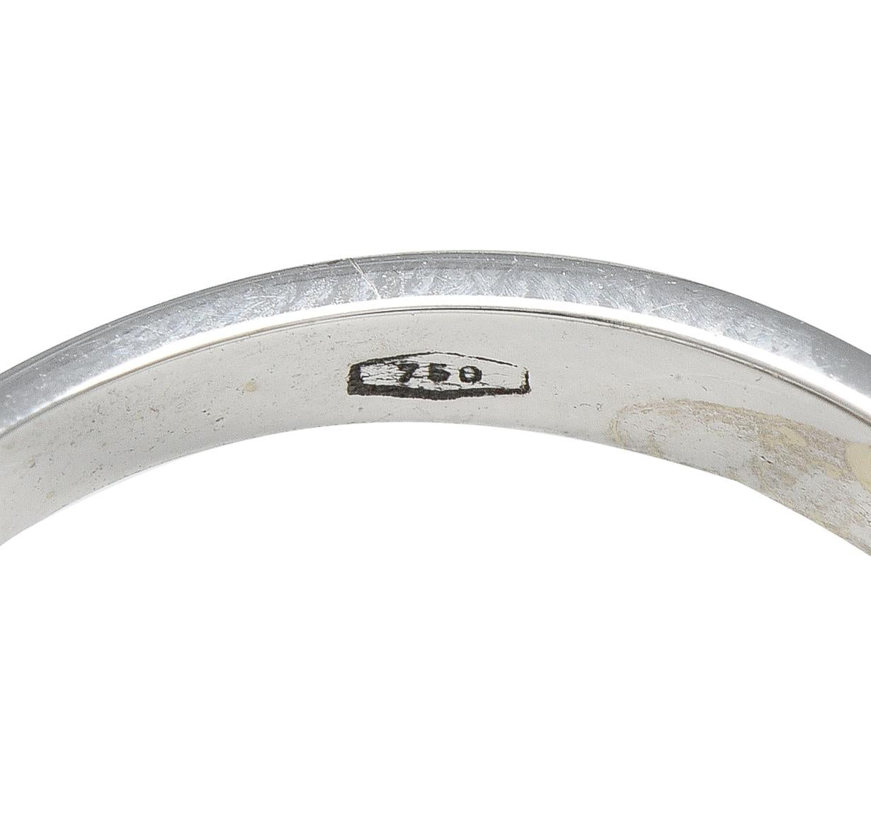 Old European Cut Diamond 18K Gold Vintage Hexagonal Solitaire Engagement Ring