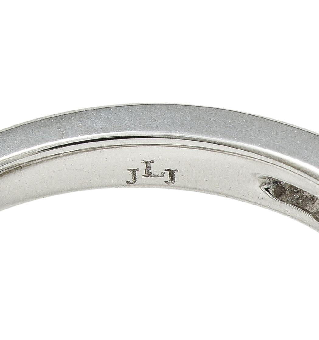 Contemporary 2.56 CTW Sapphire Diamond 18 Karat White Gold Halo Ring