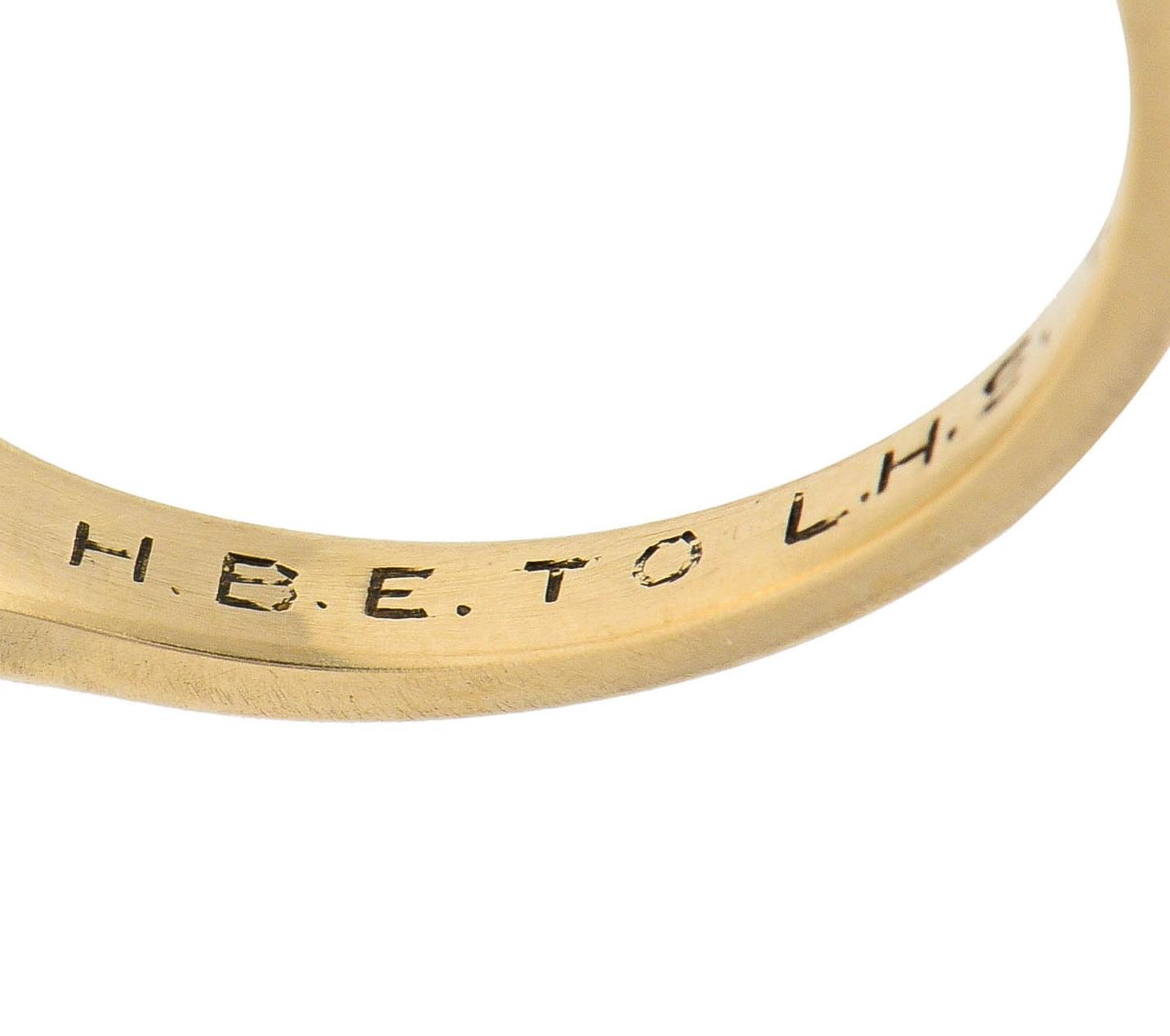 1.00 CTW Old European Antique Diamond 14K Yellow Gold Solitaire Engagement Ring