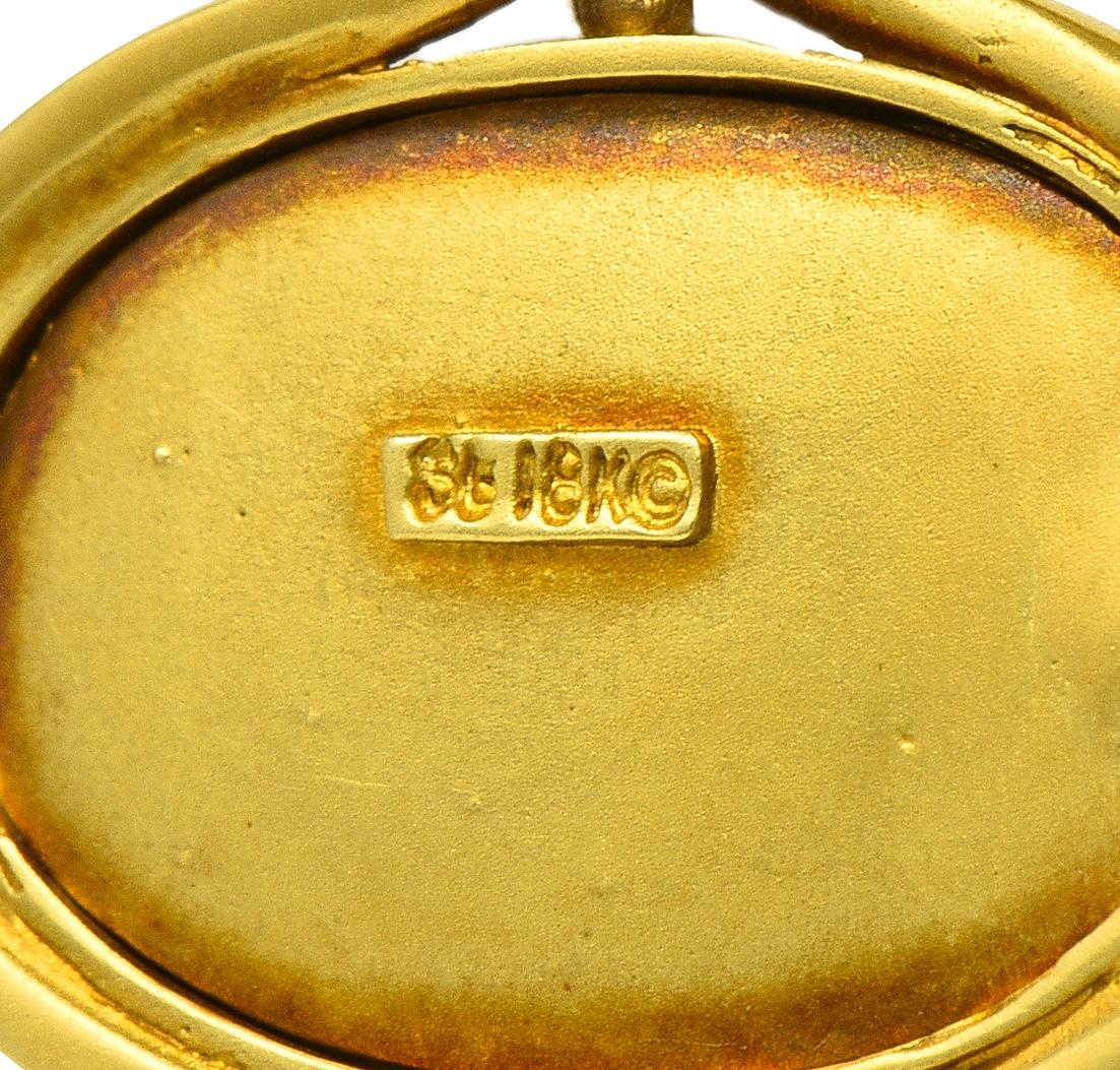 SeidenGang Pearl 18K Gold Vintage Cupid Venus Classic Cameo Pendant Necklace