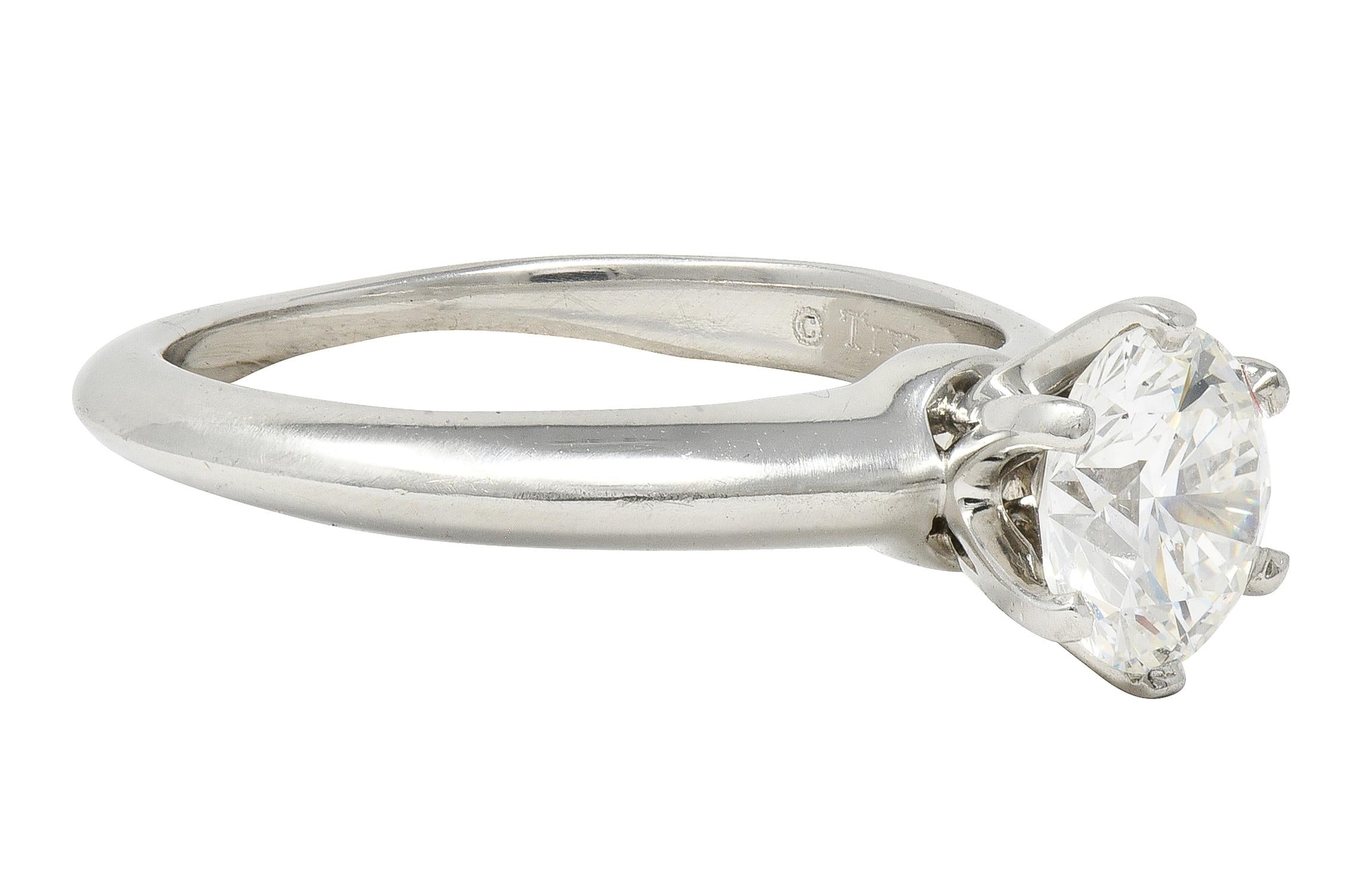 Tiffany & Co. Contemporary 1.13 CTW Diamond Platinum Solitaire Engagement Ring