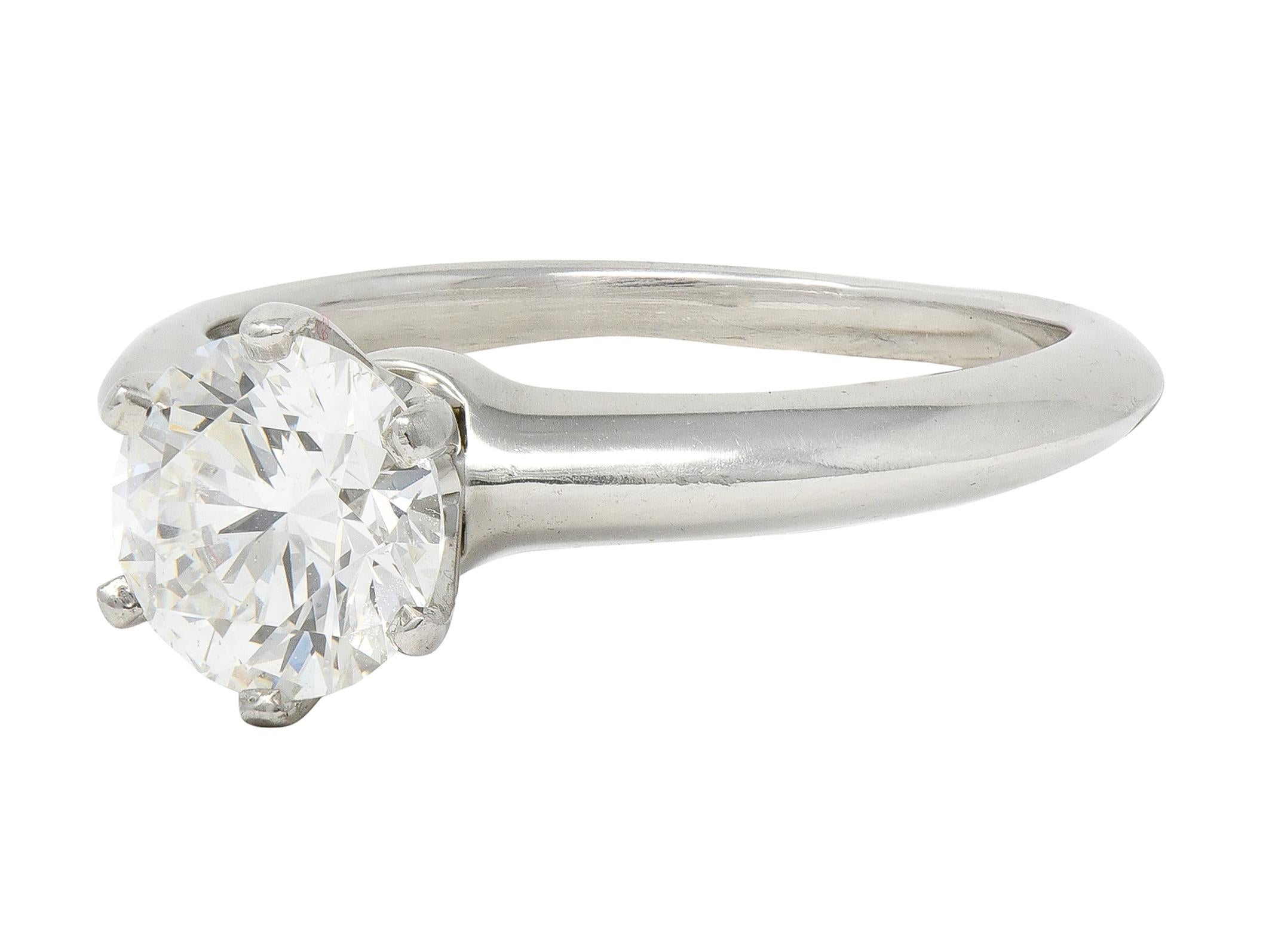 Tiffany & Co. Contemporary 1.13 CTW Diamond Platinum Solitaire Engagement Ring