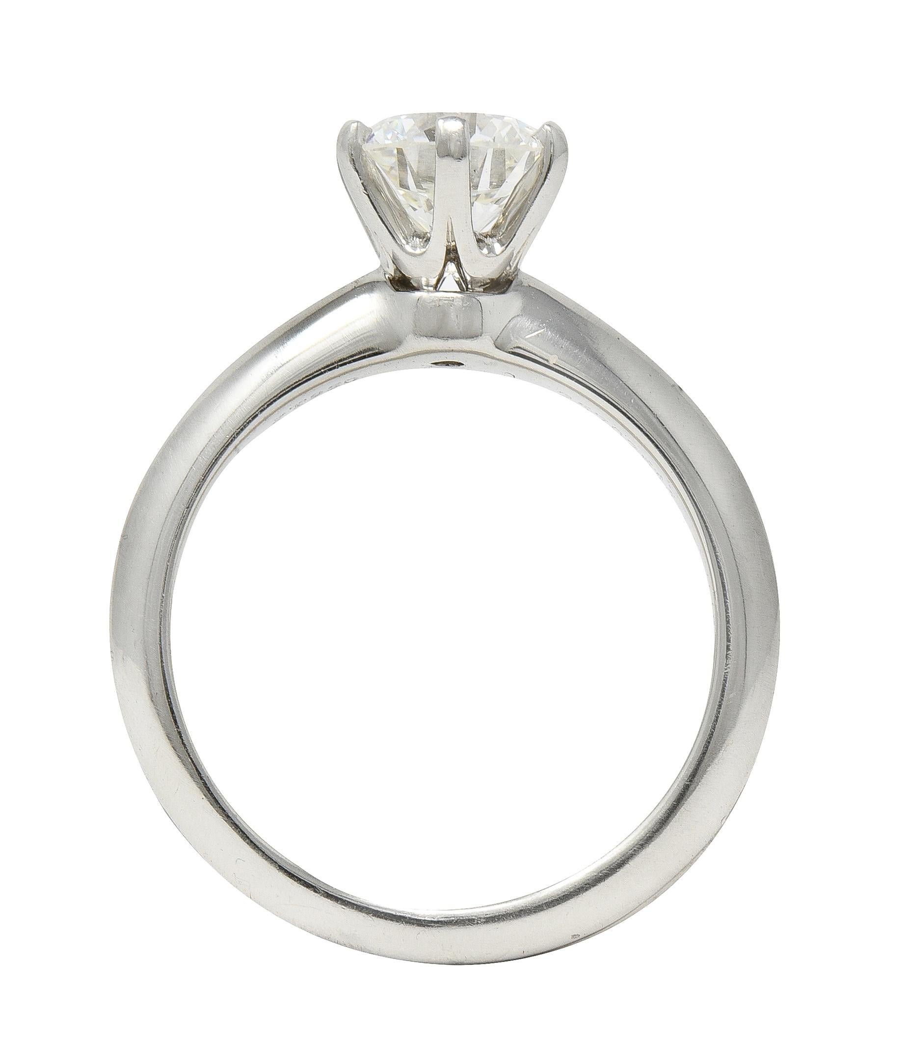 Tiffany & Co. Contemporary 1.13 CTW Diamond Platinum Solitaire Engagement Ring