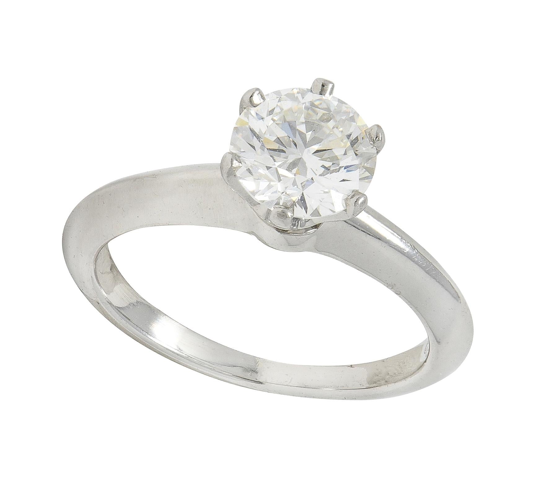 Tiffany & Co. Contemporary 1.13 CTW Diamond Platinum Solitaire Engagement Ring