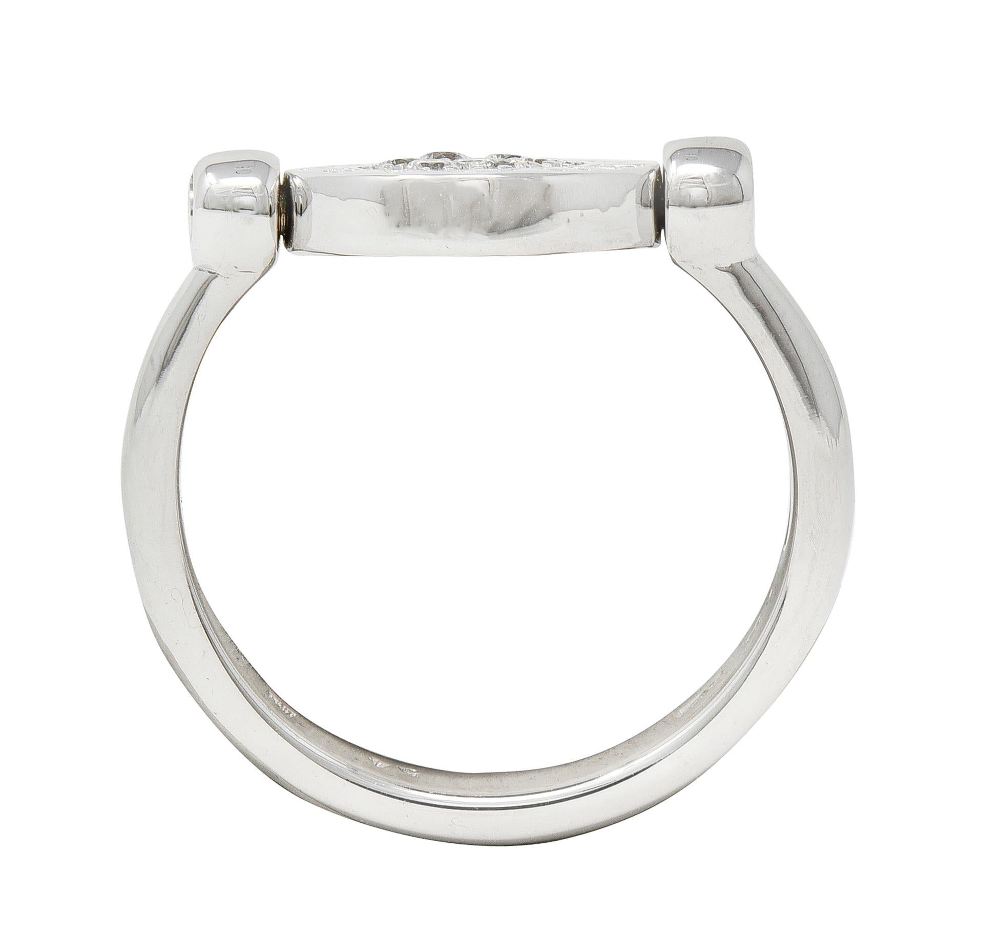 Bulgari Diamond Onyx 18 Karat White Gold Flip Signet Ring
