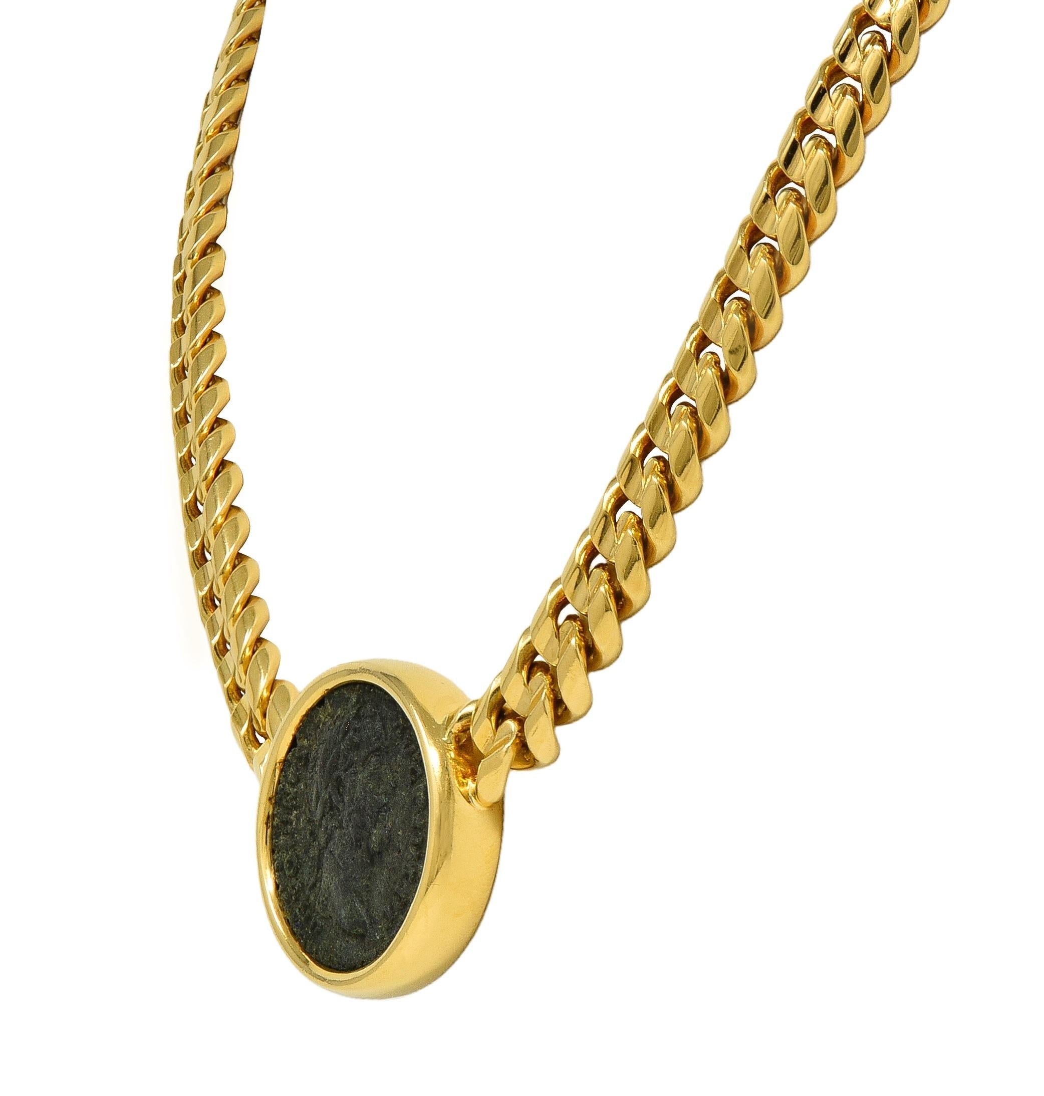 Bulgari 1980 Ancient Coin 18K Gold Monete Roman Emperor Vintage Collar Necklace