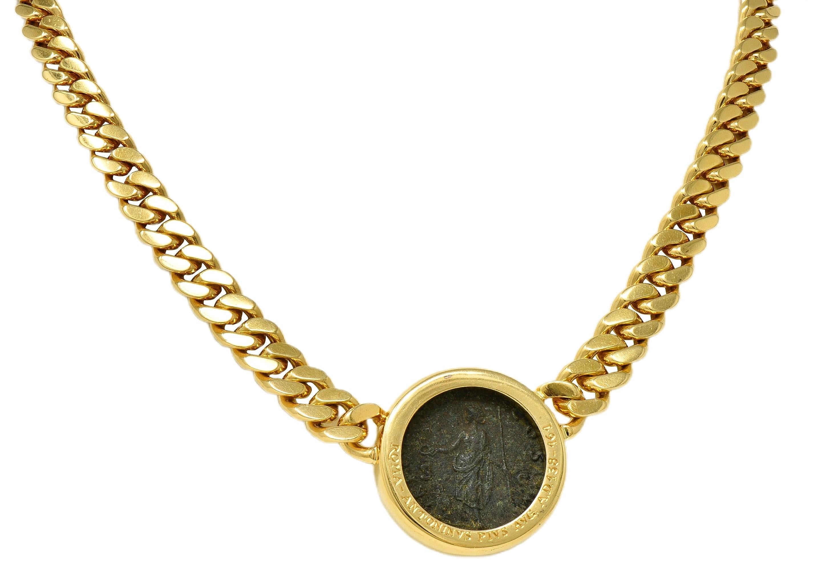 Bulgari 1980 Ancient Coin 18K Gold Monete Roman Emperor Vintage Collar Necklace