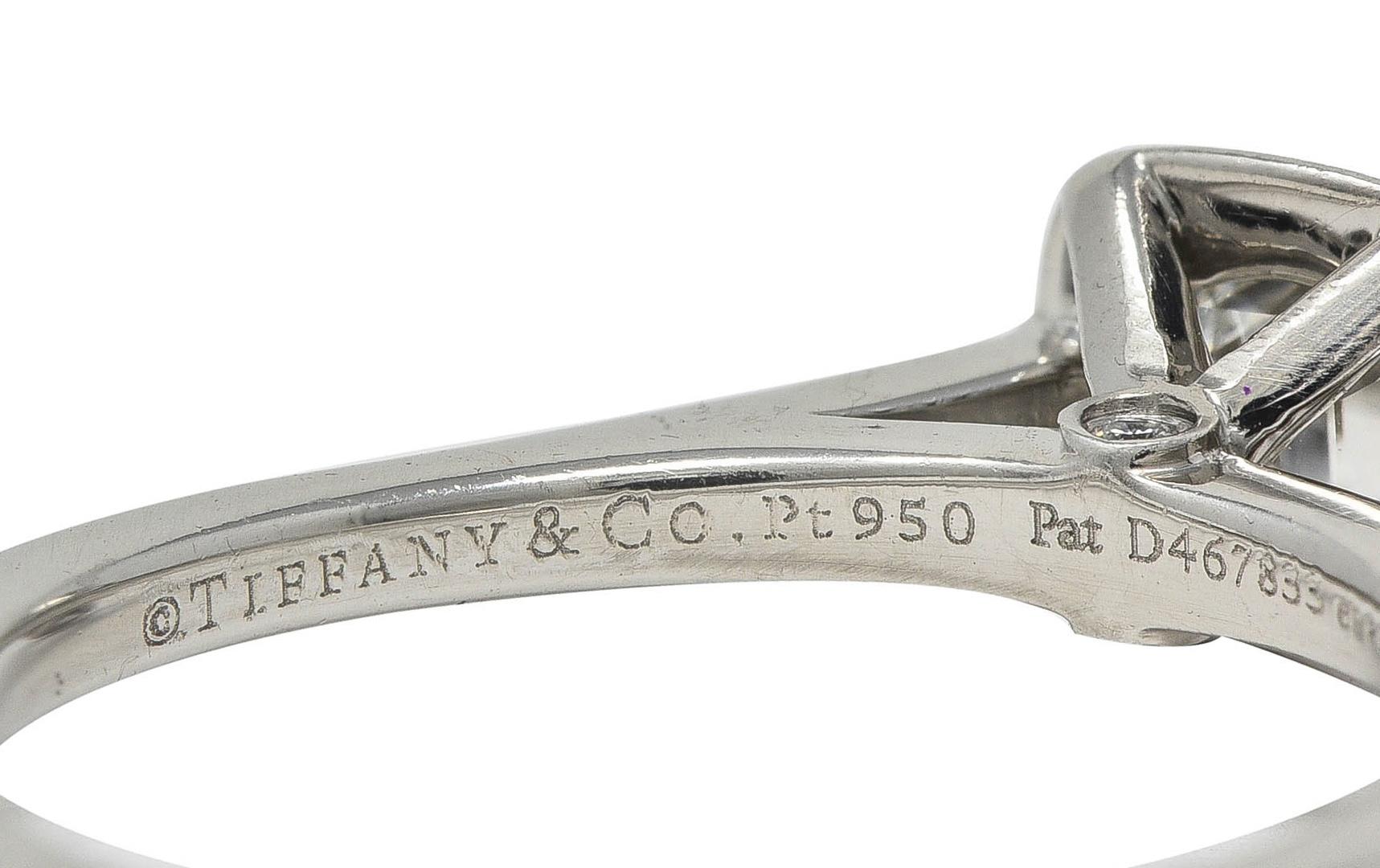 Tiffany & Co 2000's 0.59 CTW Diamond Platinum Legacy Halo Engagement Ring