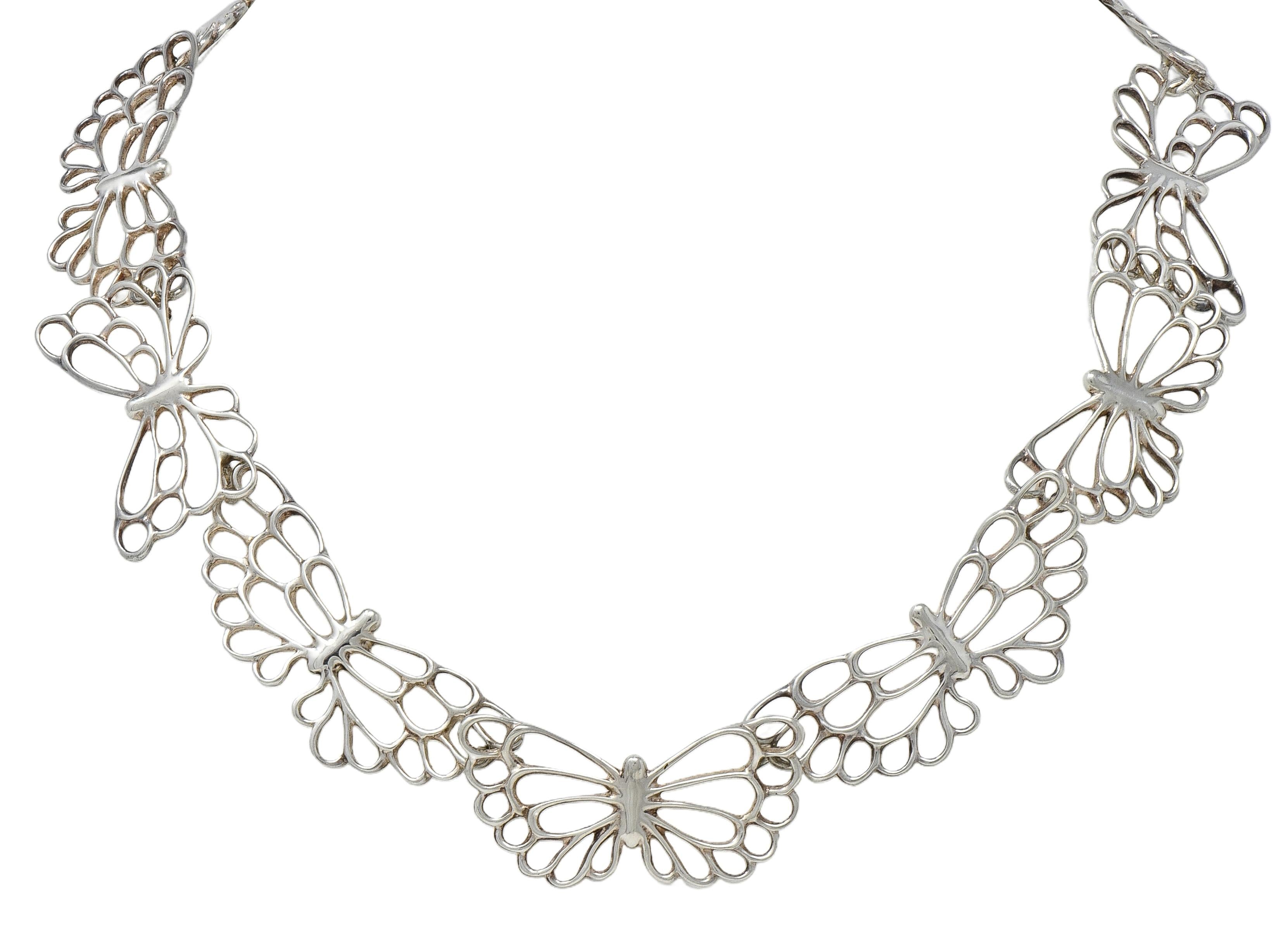 Angela Cummings 1992 Sterling Silver Vintage Butterfly Necklace