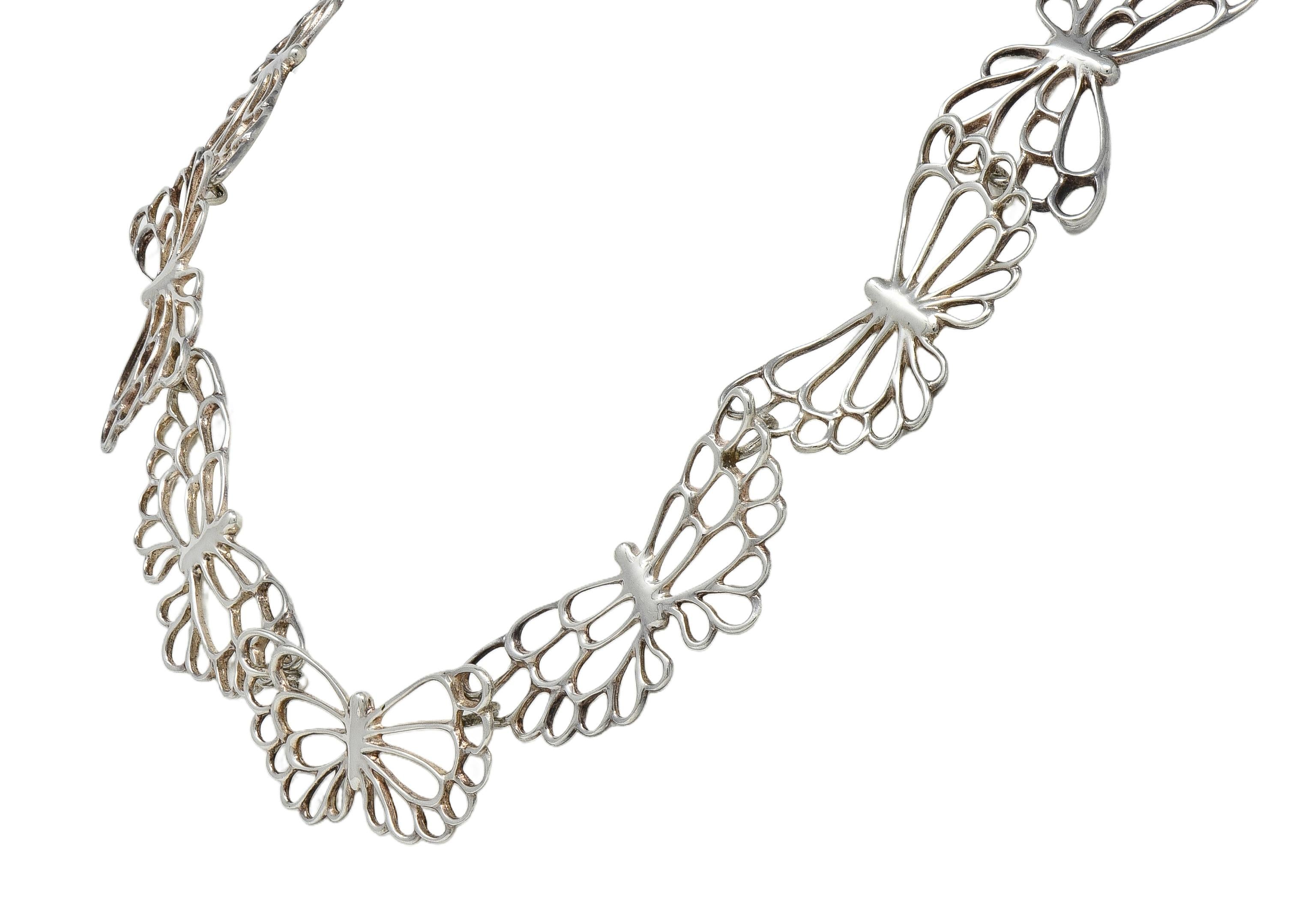 Angela Cummings 1992 Sterling Silver Vintage Butterfly Necklace