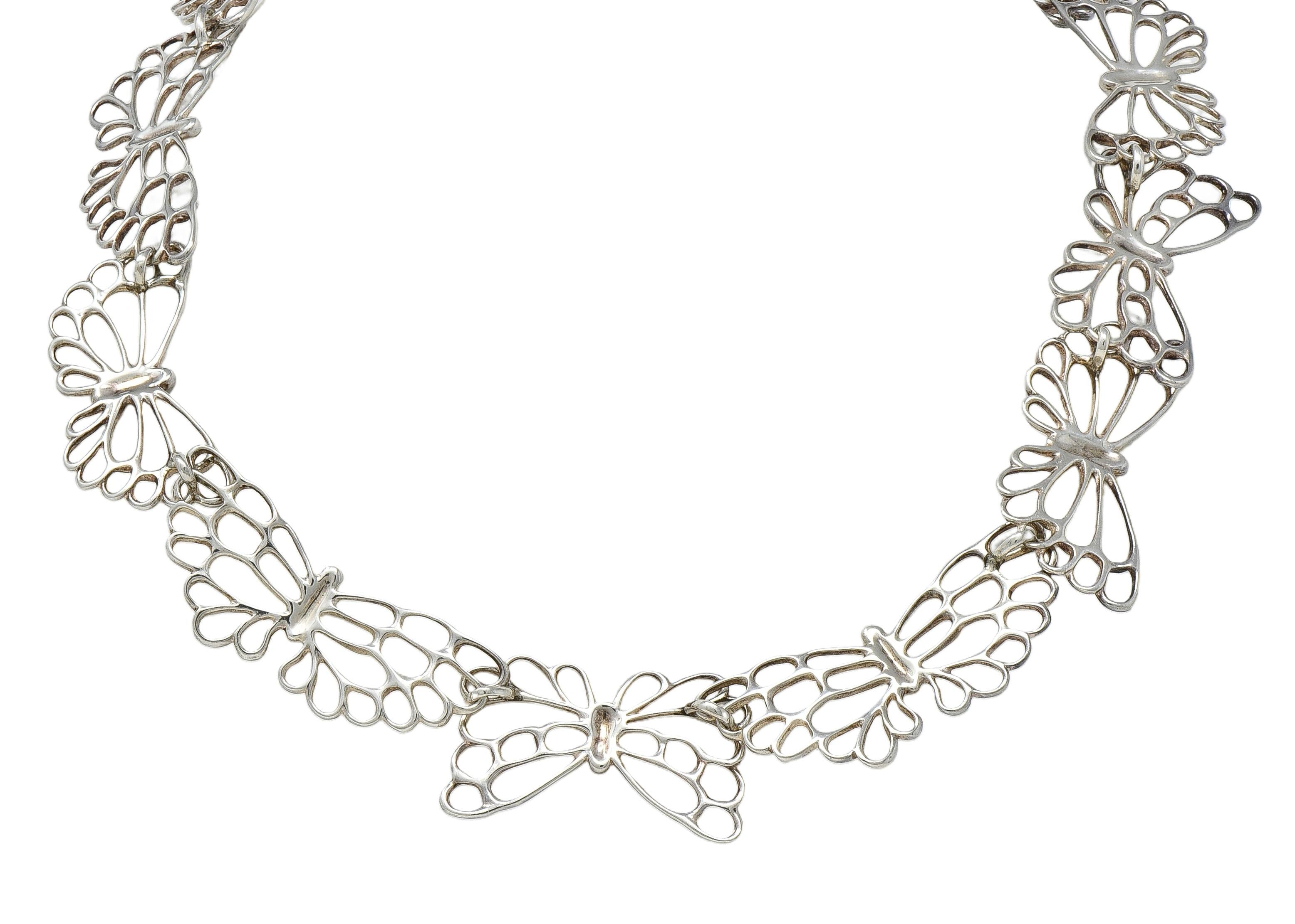 Angela Cummings 1992 Sterling Silver Vintage Butterfly Necklace