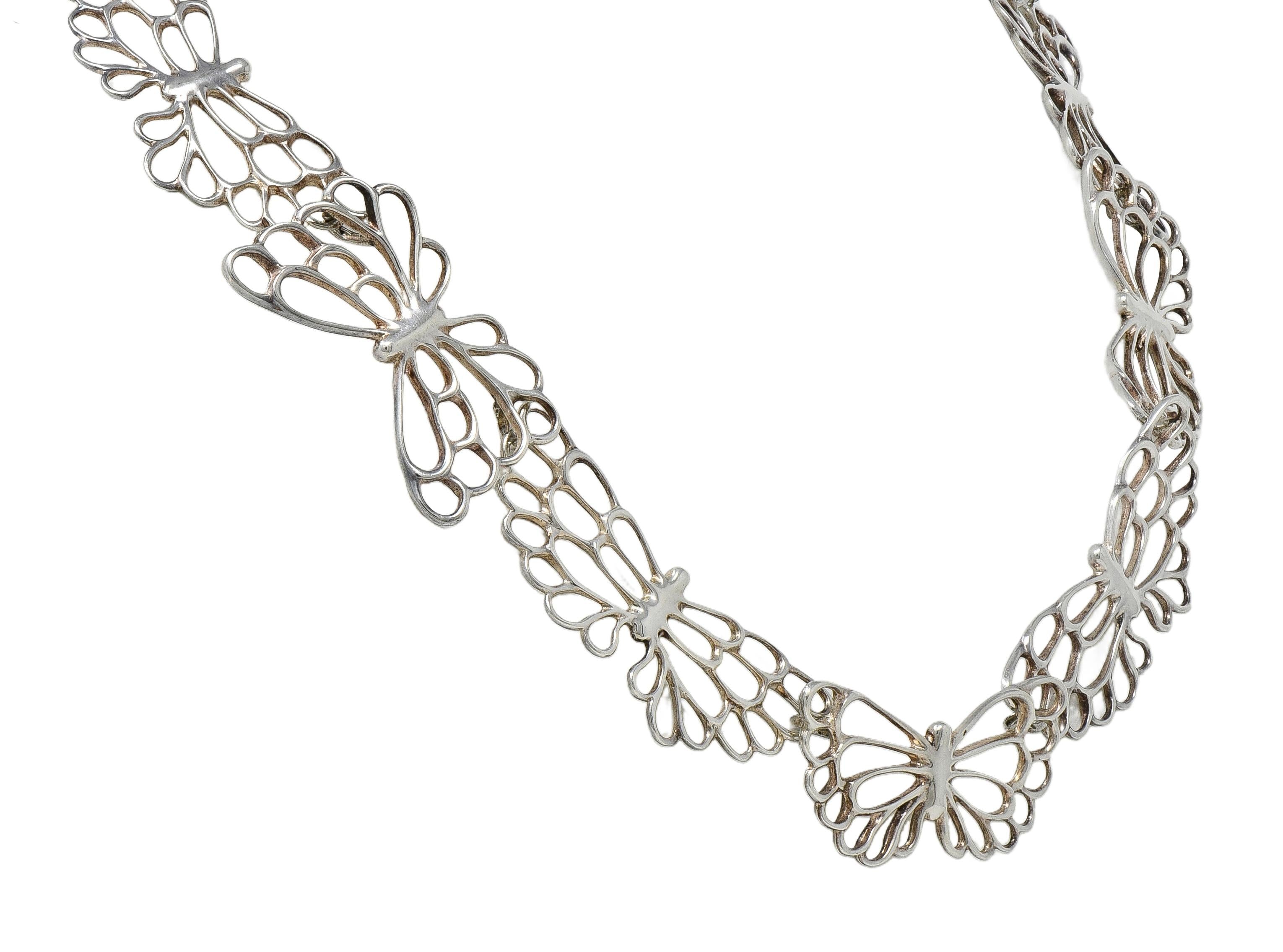 Angela Cummings 1992 Sterling Silver Vintage Butterfly Necklace