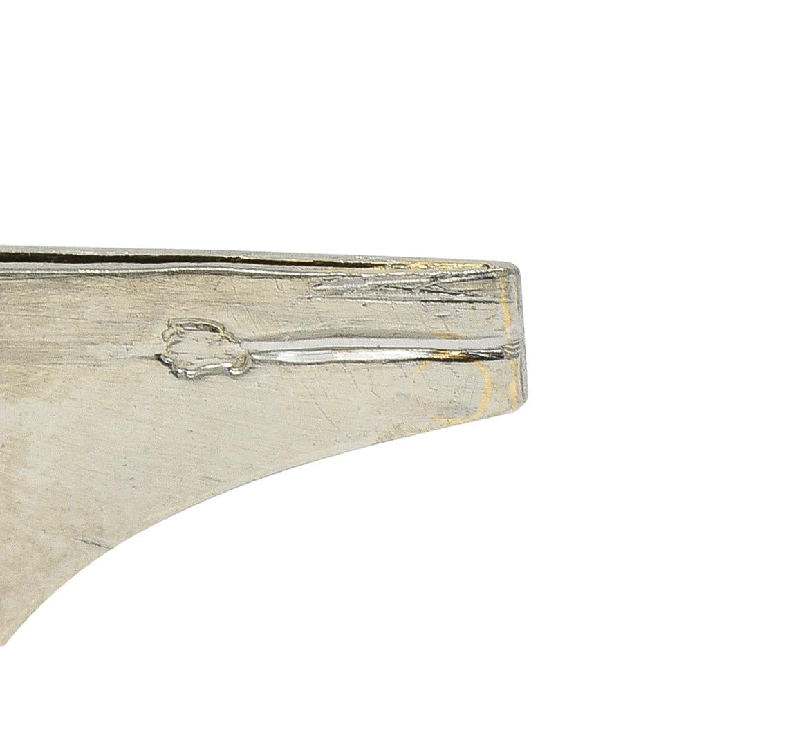 Art Deco French 39.78 CTW Diamond Platinum Vintage Geometric Panel Link Bracelet