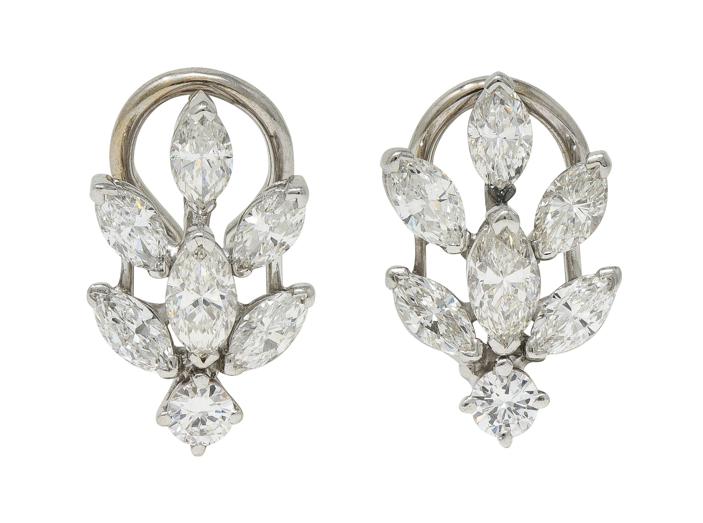 Contemporary 9.48 CTW Tanzanite Diamond 14K Gold Day-To-Night Halo Drop Earrings