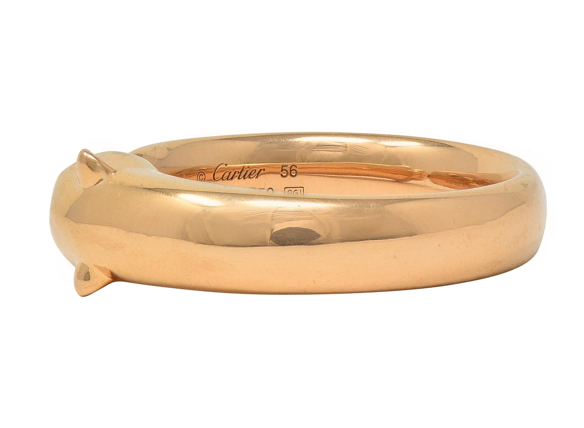 Cartier Contemporary Onyx Tsavorite 18K Gold Pantheré de Cartier Cuff Ring