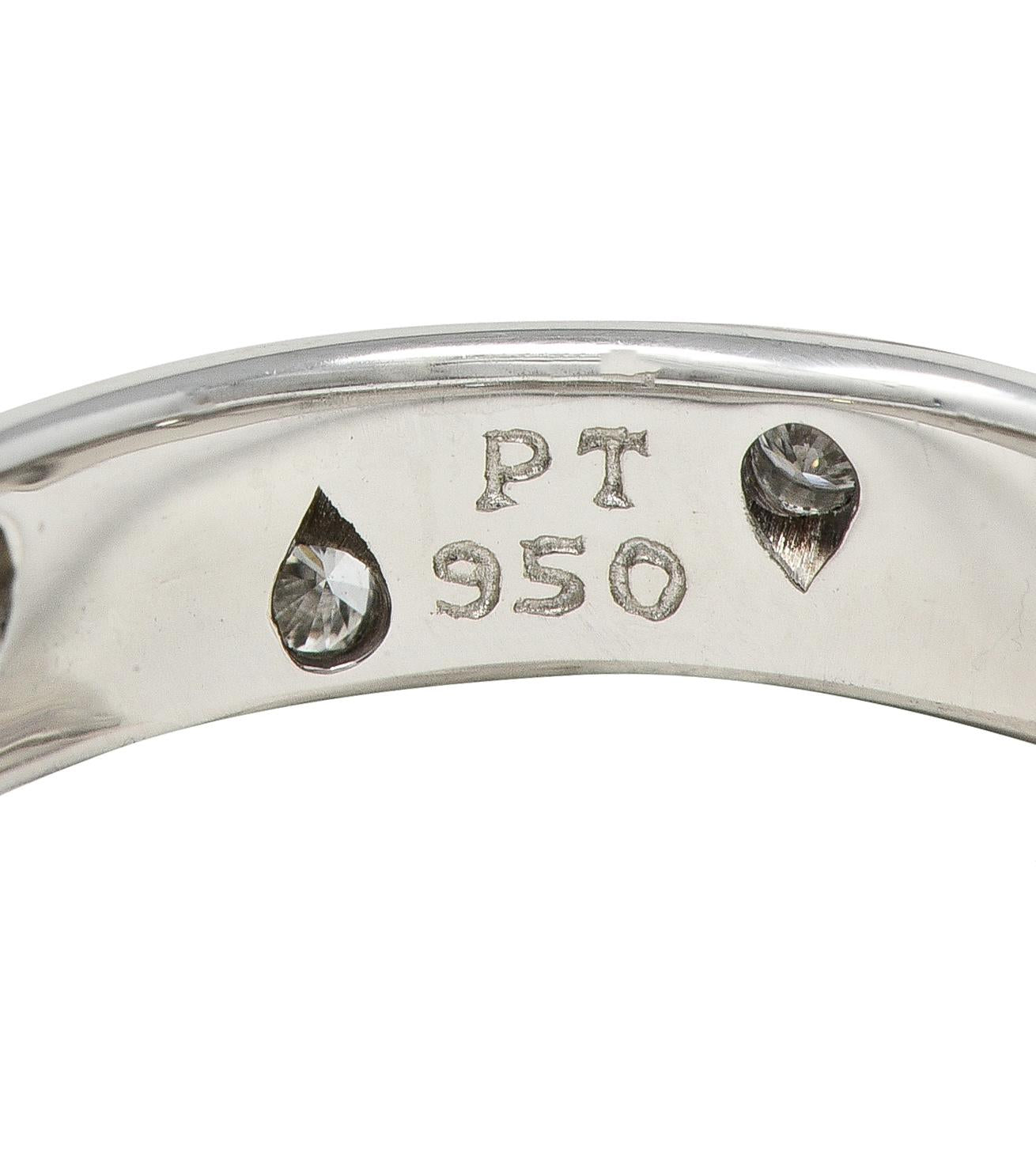 Tiffany & Co. 2000's Diamond Platinum Etoile Band Ring