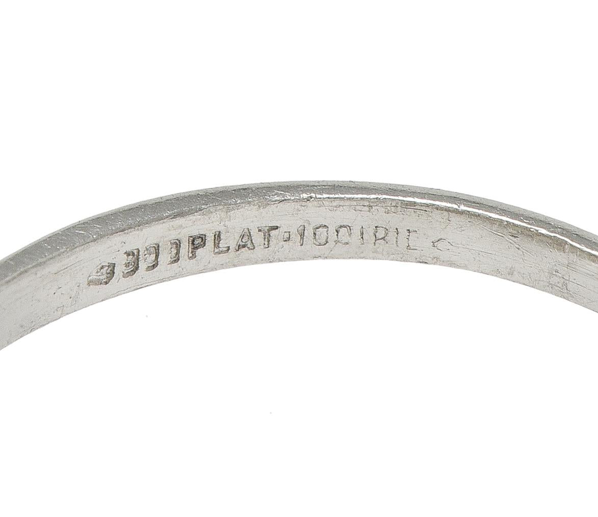 Mid-Century 1.71 CTW Old Mine Cut Diamond Platinum Vintage Engagement Ring GIA