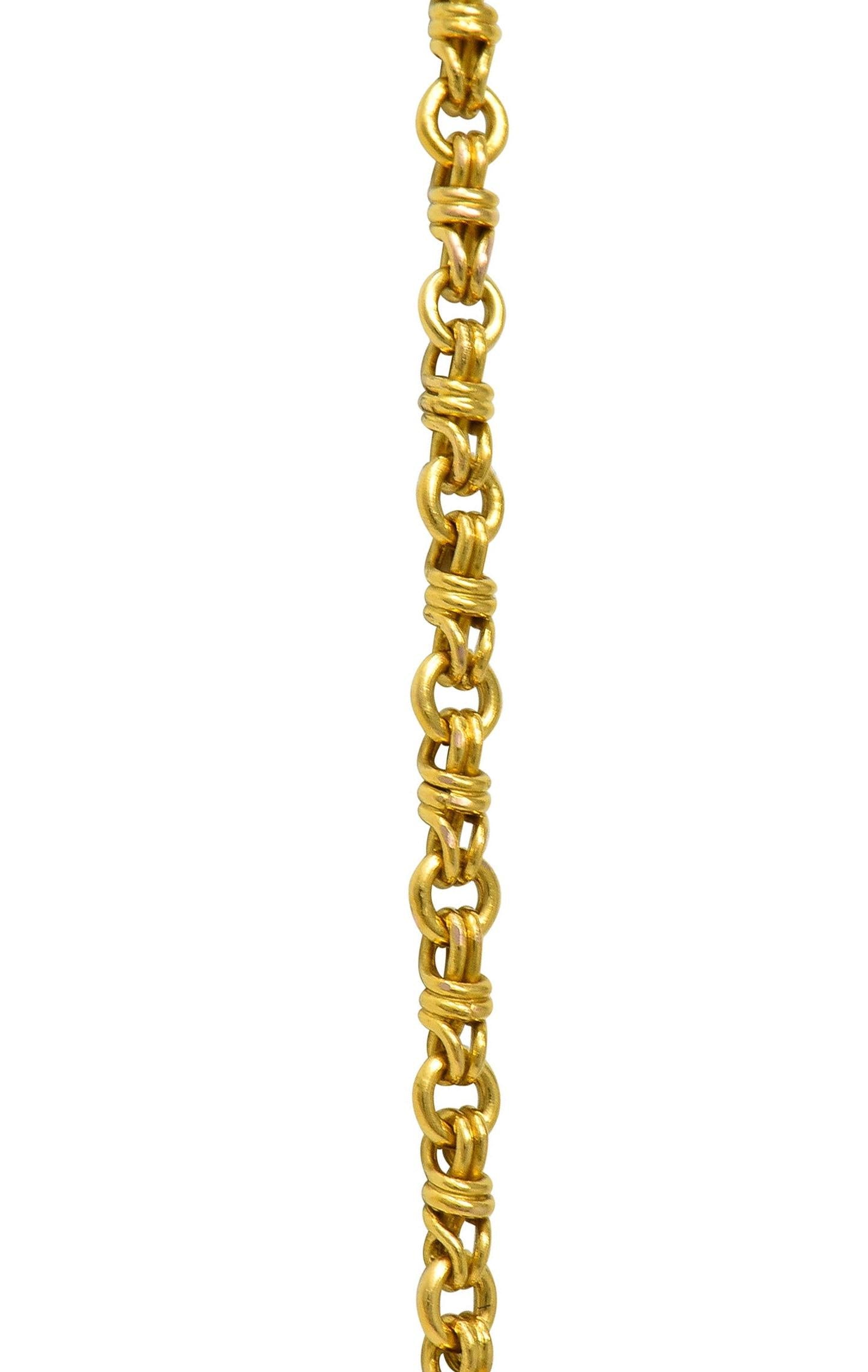 Vintage 14 Karat Yellow Gold Infinity Link Chain Necklace