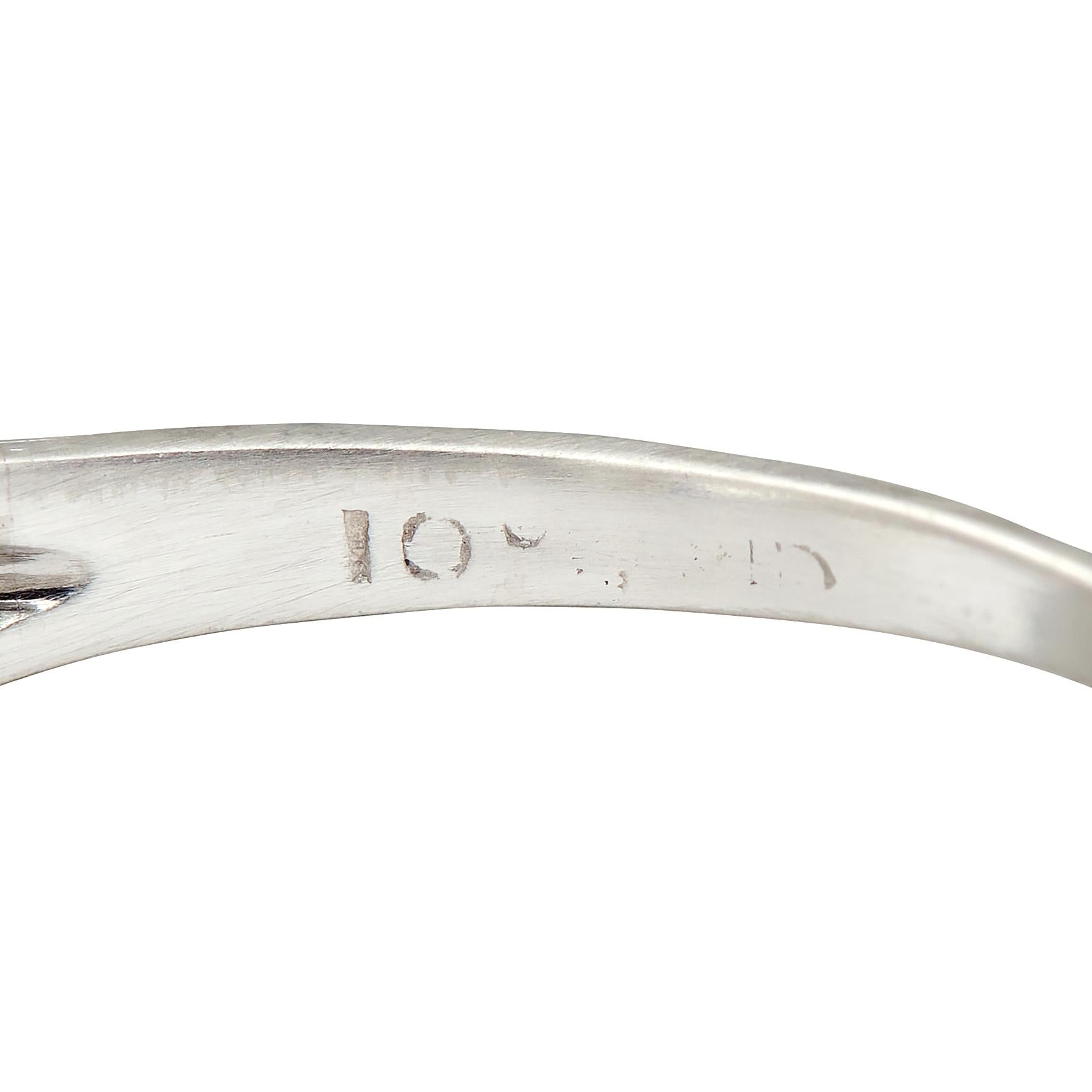 Art Deco 2.05 CTW Diamond Platinum Lily-Of-The Valley Vintage Engagement Ring