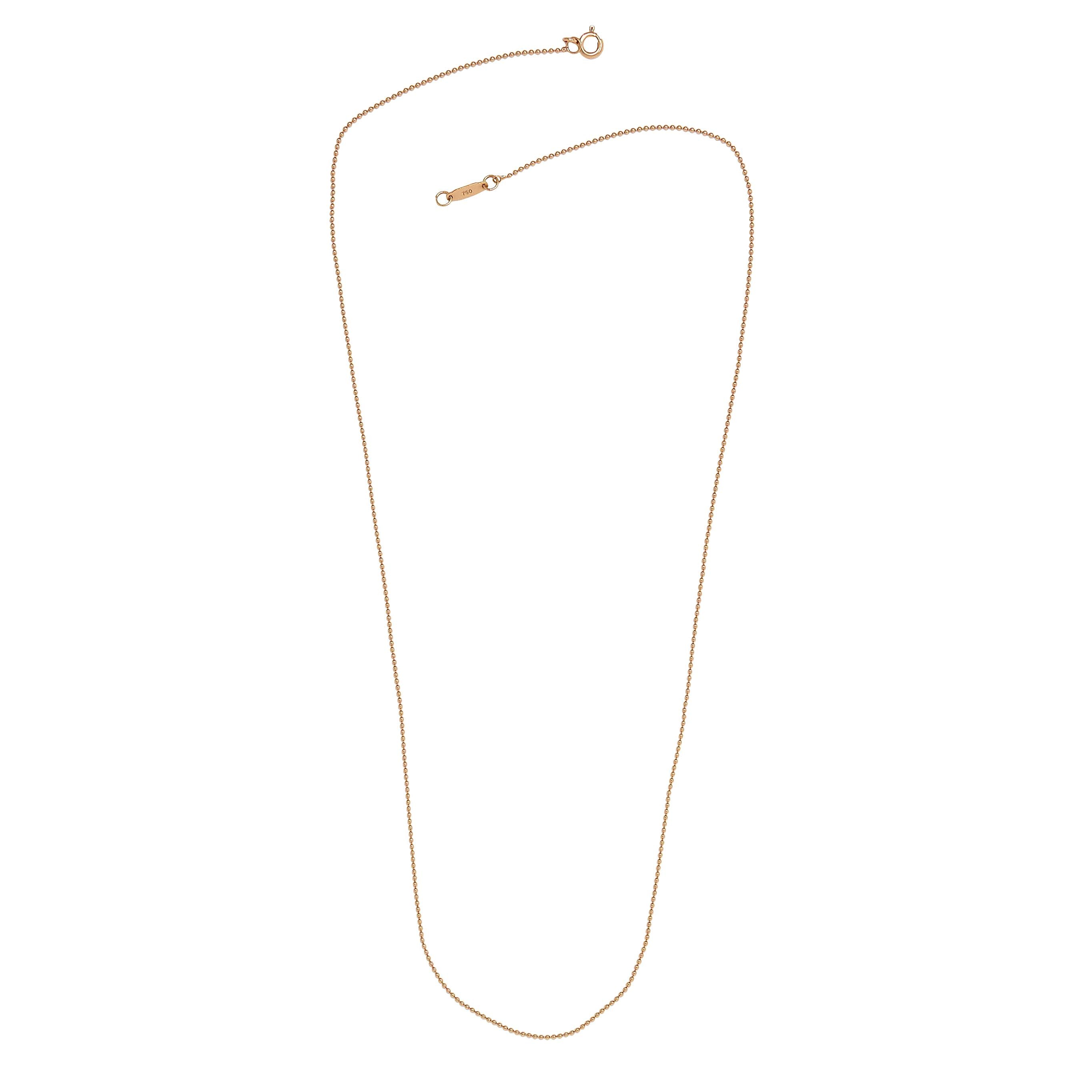 Tiffany & Co. 18 Karat Rose Gold 20 Inch Ball Chain Necklace