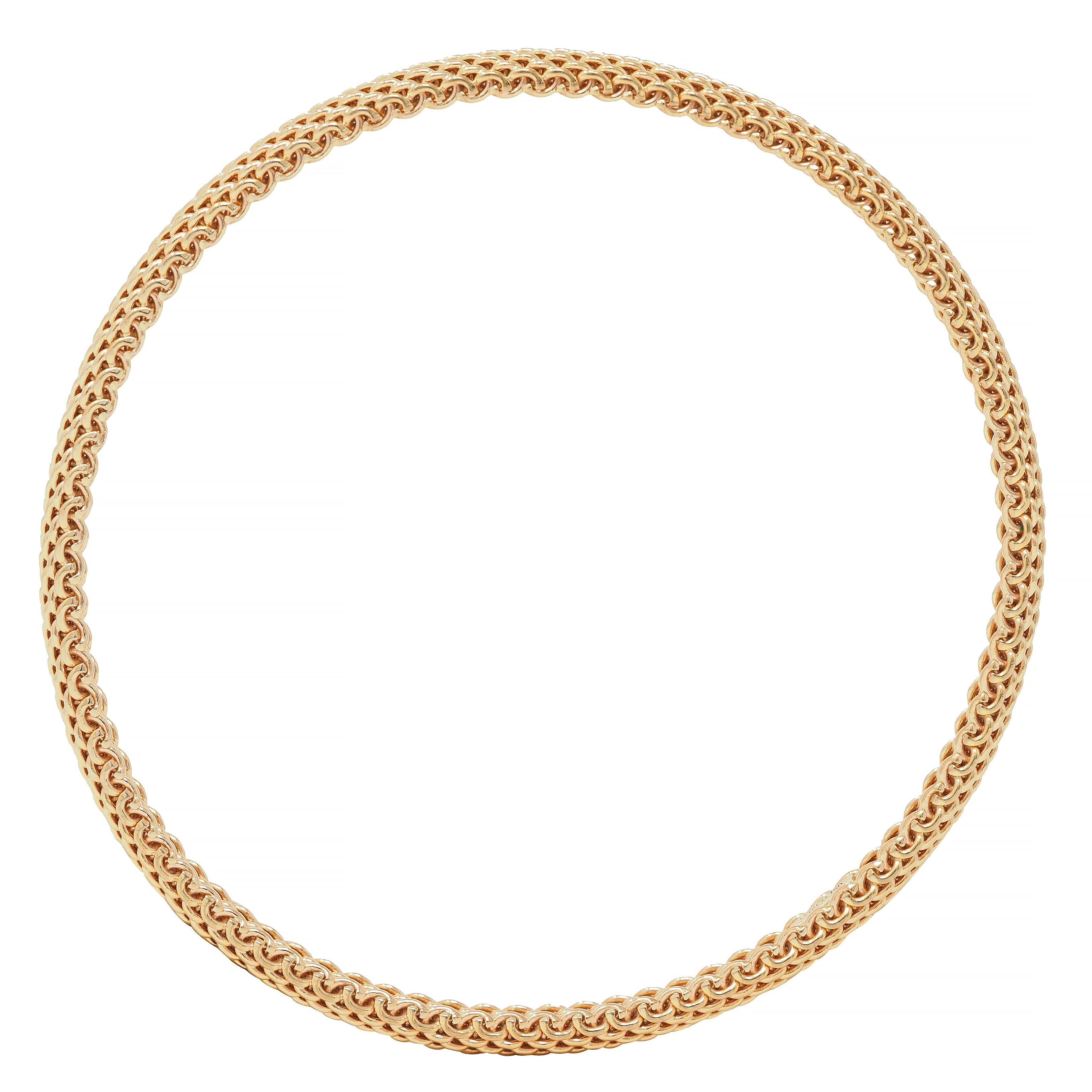 Tiffany & Co. 18 Karat Rose Gold Woven Mesh Somerset Bangle Bracelet