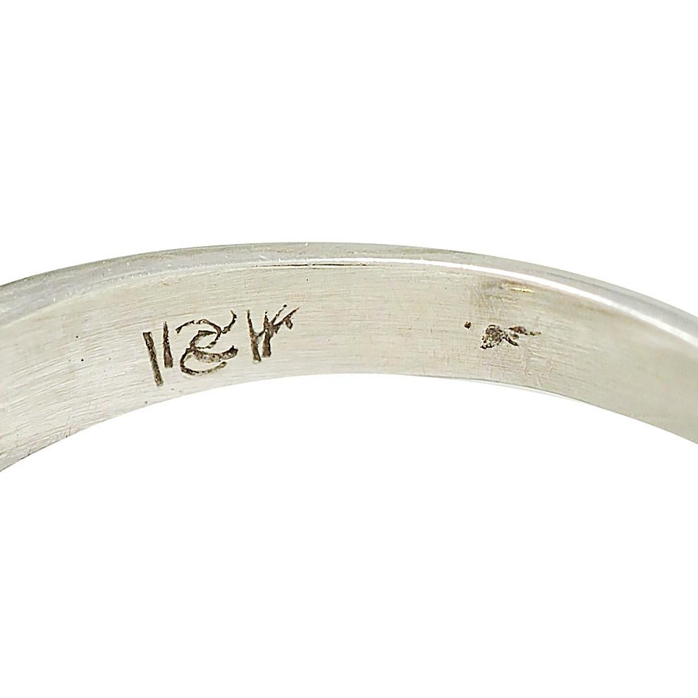 Retro Diamond 0.40 CTW 14 Karat White Gold Heart Vintage Bypass Ring