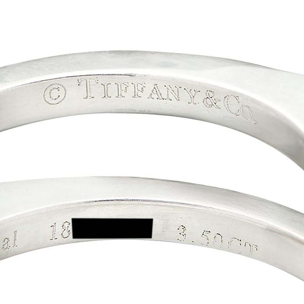 Tiffany & Co. 3.96 CTW Legacy Diamond Platinum Halo Engagement Ring GIA