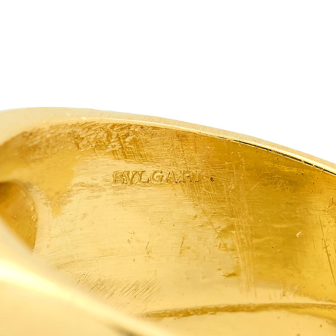 Bulgari 1980's Amethyst Citrine 18 Karat Yellow Gold Vintage Doppio Ring