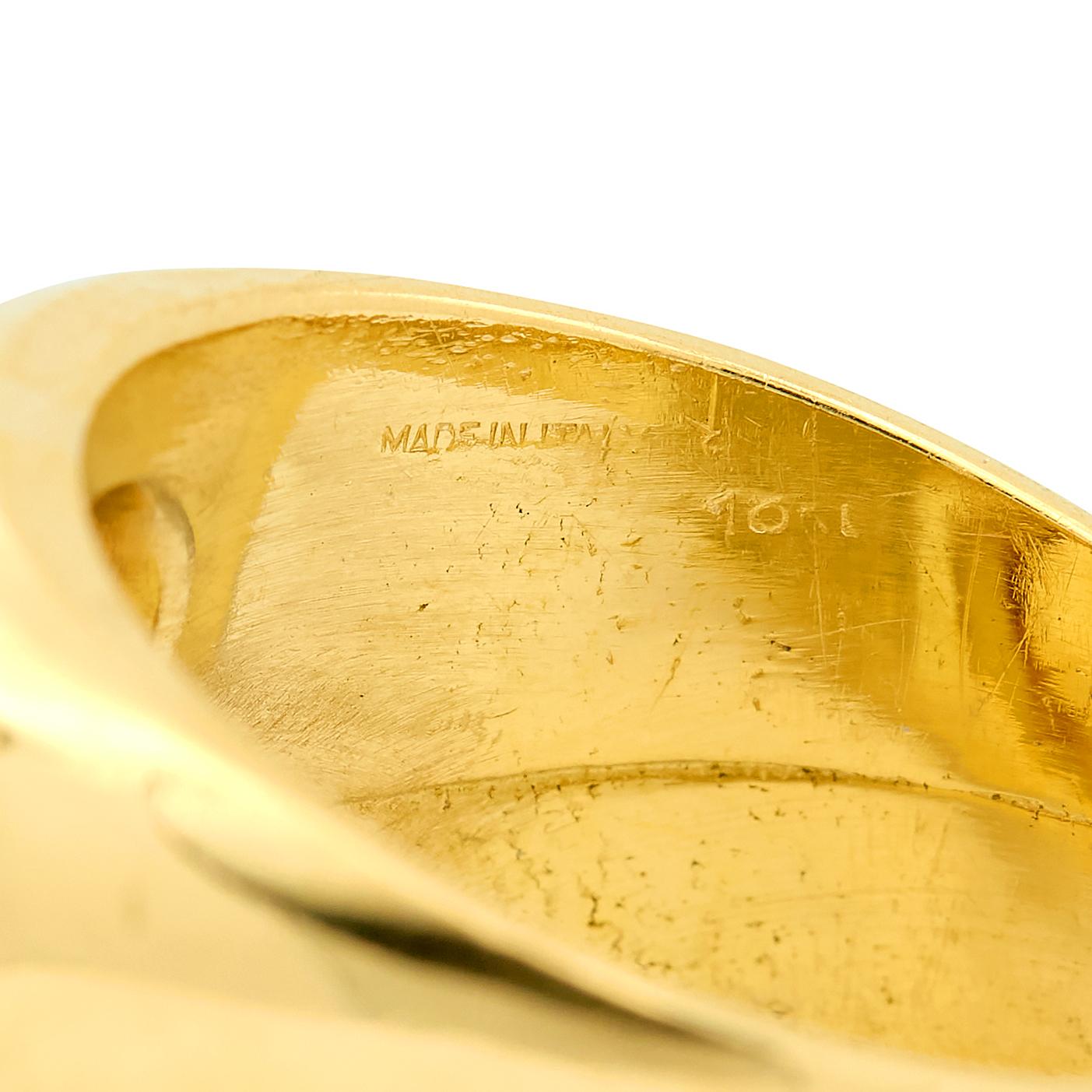 Bulgari 1980's Amethyst Citrine 18 Karat Yellow Gold Vintage Doppio Ring