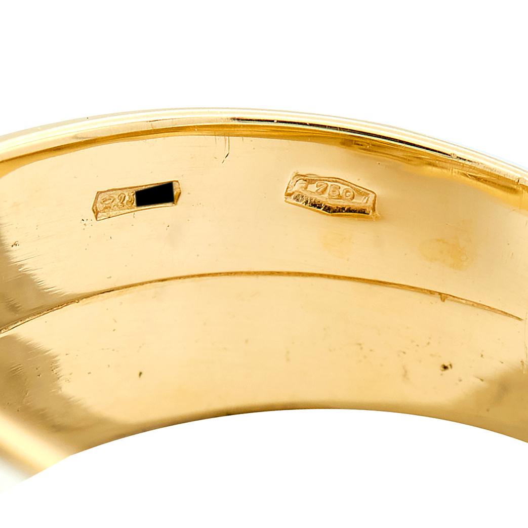 Bulgari Tourmaline Peridot Ceramic 18 Karat Yellow Gold Chandra Ring