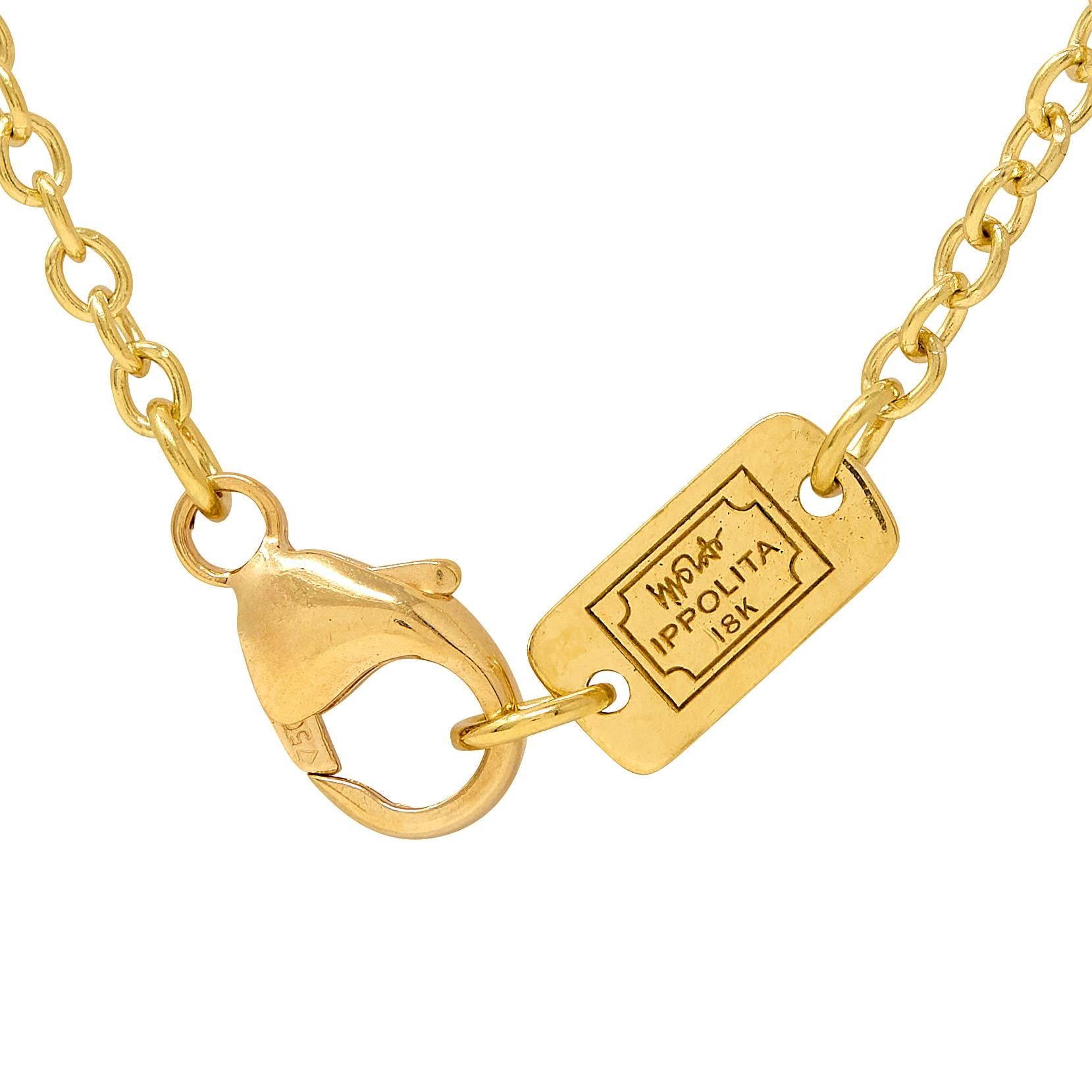 Ippolita 2000's Smoky Quartz Citrine 18K Yellow Gold Station Necklace