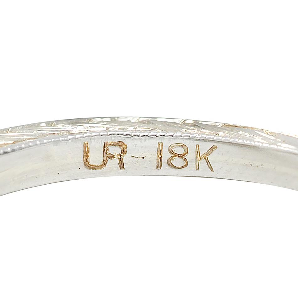 Art Deco 1.16 CTW Diamond 18 Karat Gold Vintage Orange Blossom Engagement Ring