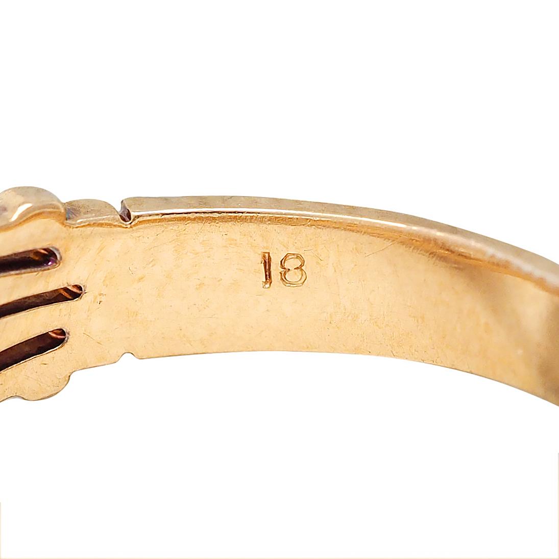 Early Art Deco Old European Diamond Platinum 18K Gold Antique Engagement Ring