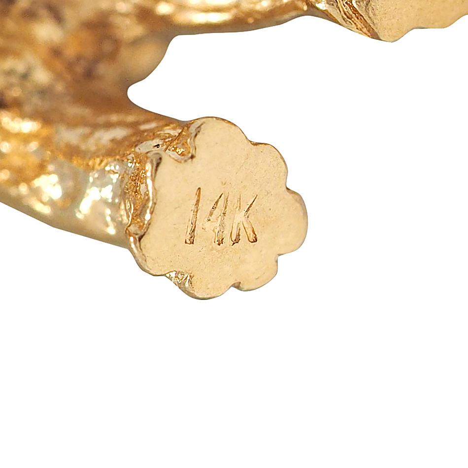 1990's 14 Karat Yellow Gold Vintage Bobble Head Elephant Charm