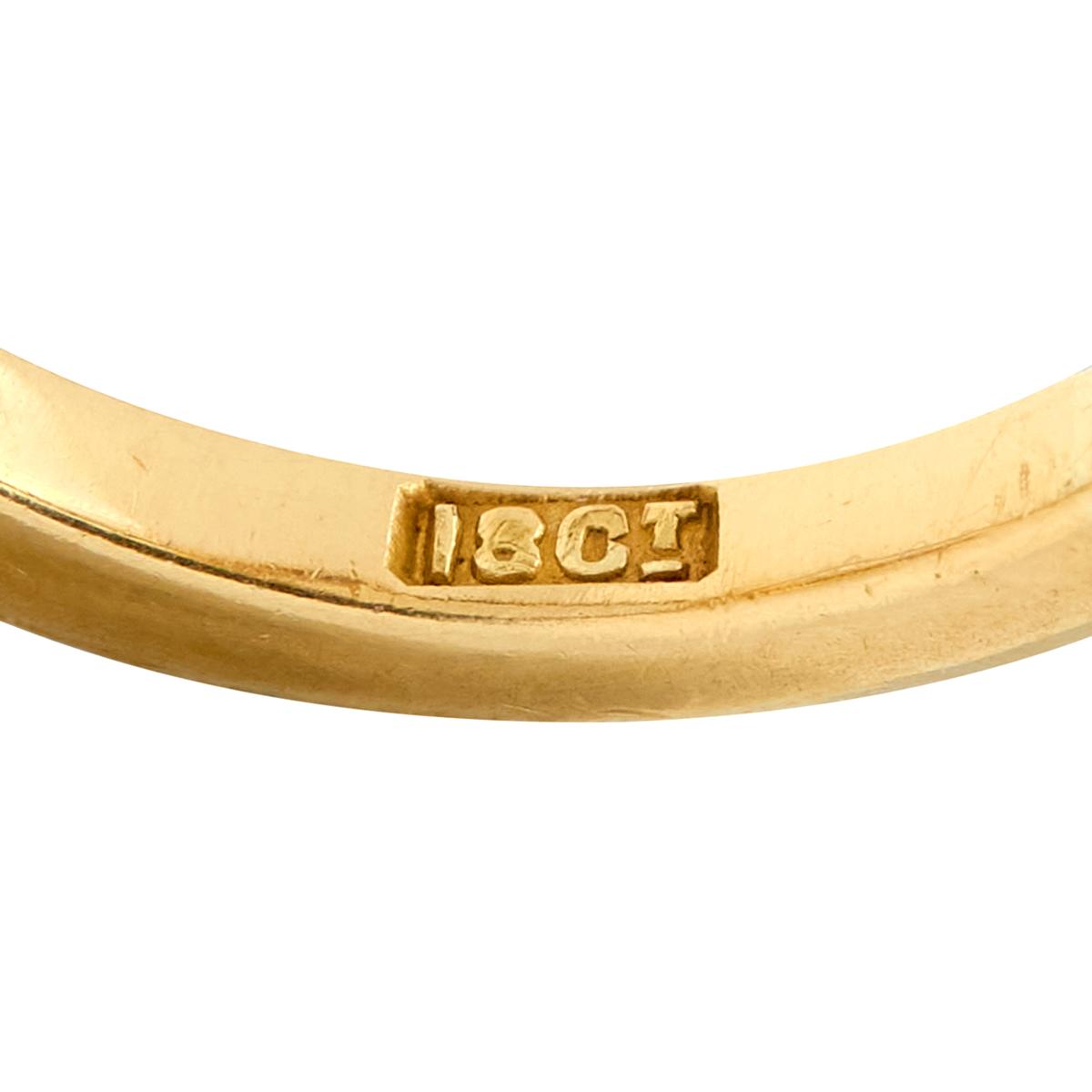 Victorian Moonstone 18 Karat Yellow Gold Antique Neoclassical Intaglio Ring