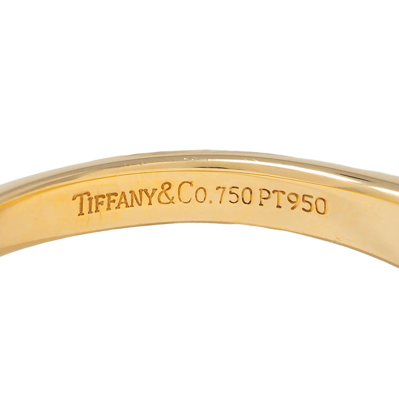 Tiffany & Co. Diamond Platinum 18K Yellow Gold Vintage Solitaire Engagement Ring