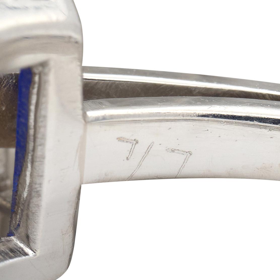 Tiffany & Co. Mid-Century No Heat Sapphire Diamond Platinum Vintage Halo Ring
