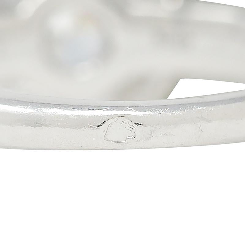 Cartier French 2.60 CTW Diamond Platinum Destinée Halo Engagement Ring GIA