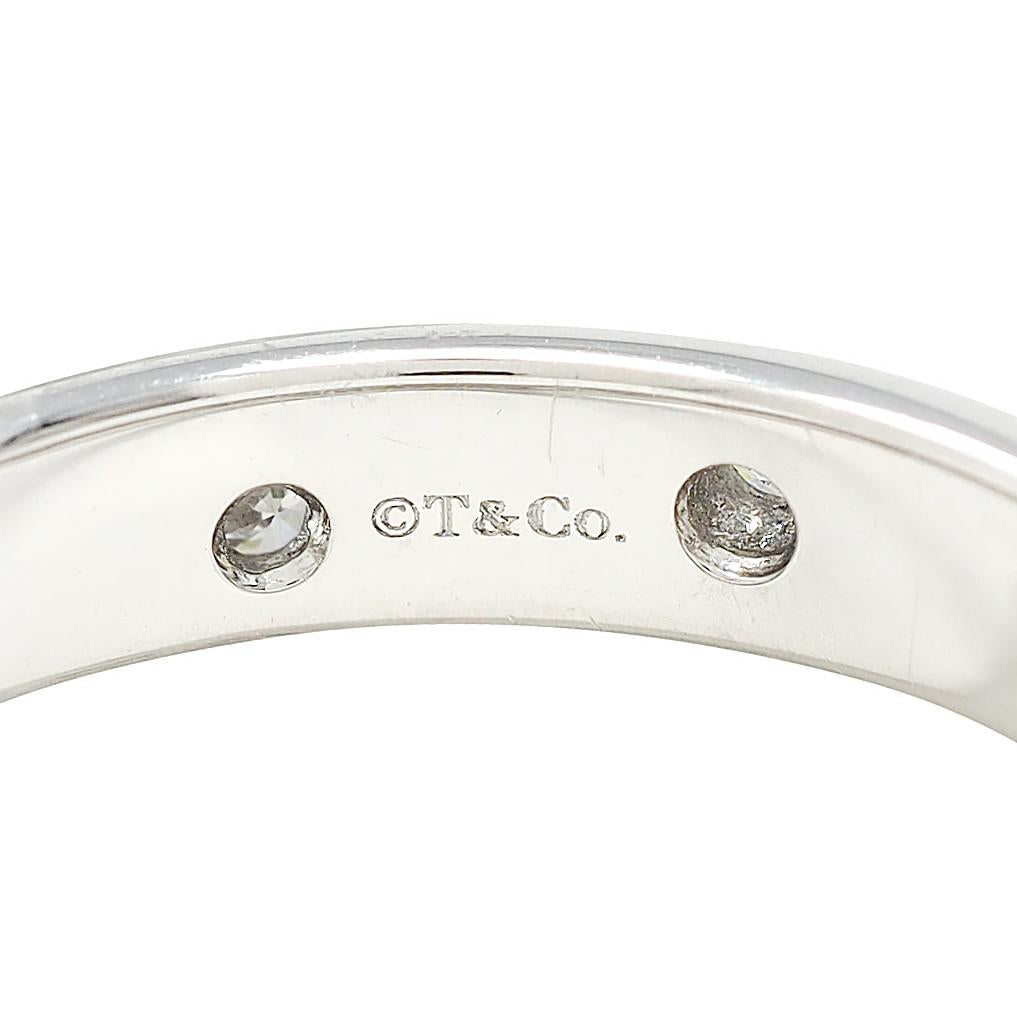 Tiffany & Co. 2000's Diamond Platinum Etoile Band Ring