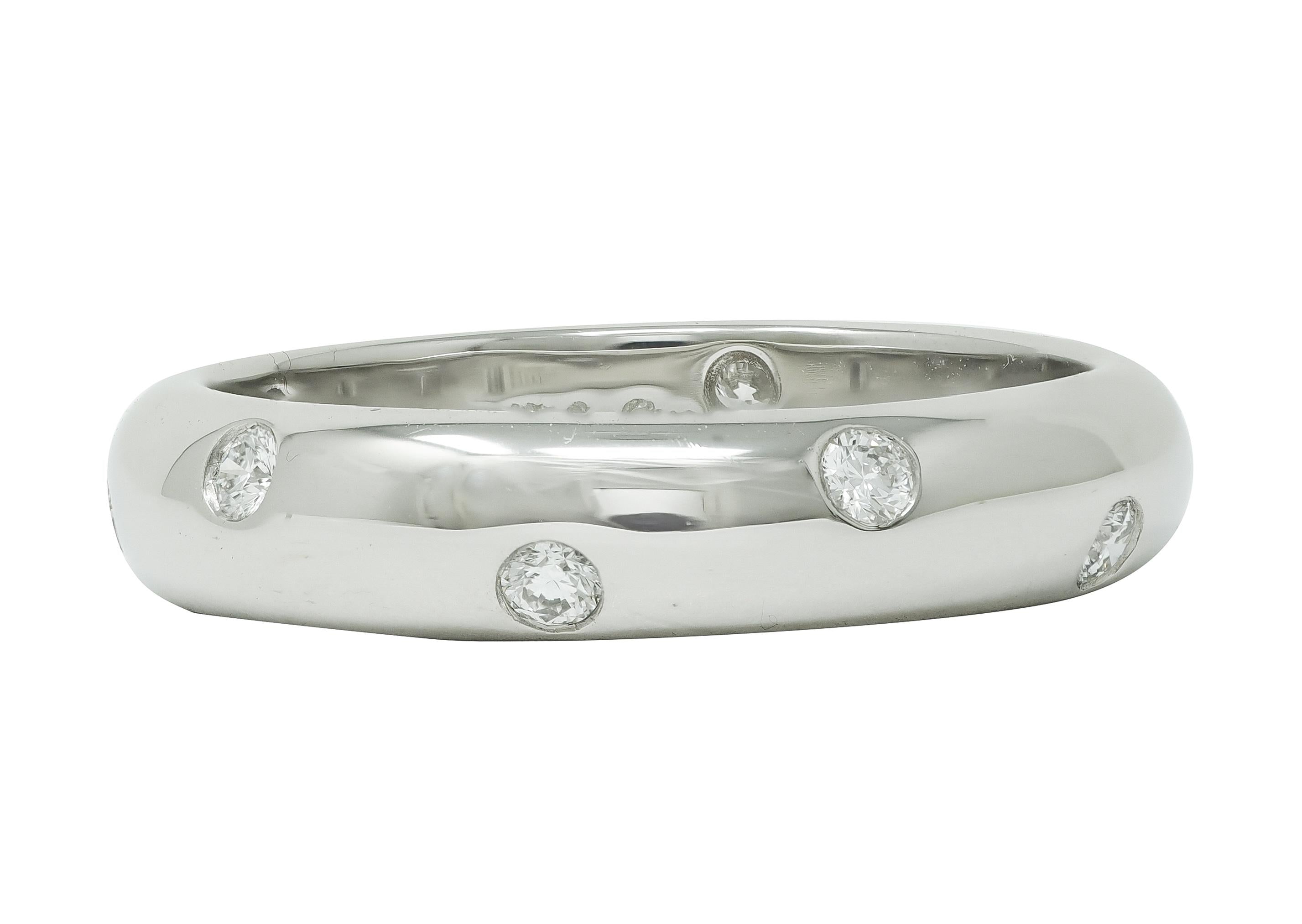 Tiffany & Co. 2000's Diamond Platinum Etoile Band Ring