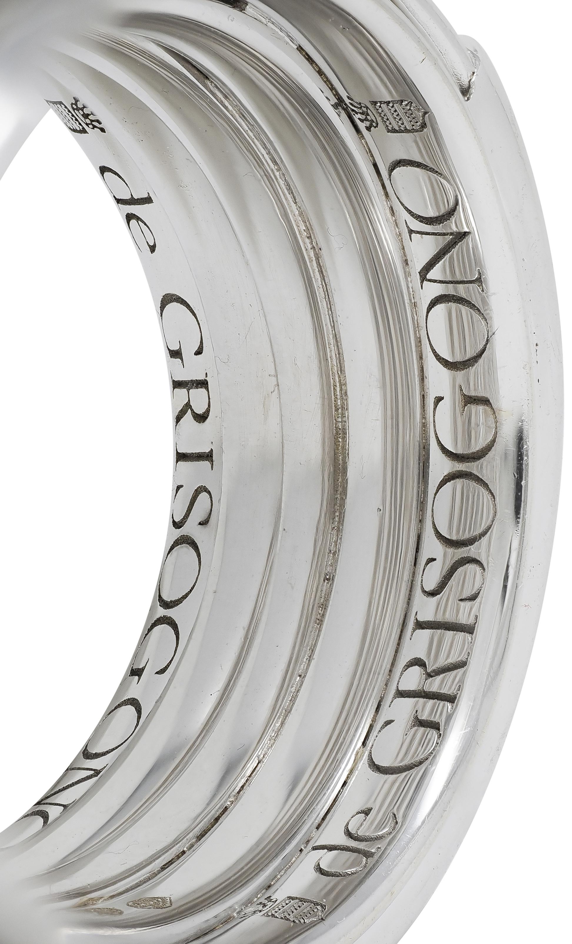 De Grisogono Contemporary 18 Karat White Gold Domed Allegra Band Ring