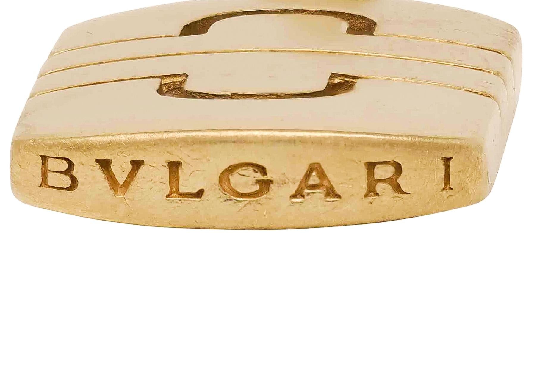 Bulgari 1990's 18 Karat Yellow Gold Vintage Parentesi Pendant Charm