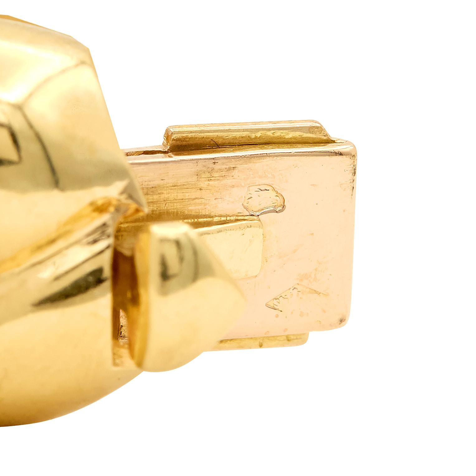 Van Cleef & Arpels French 1980's Diamond 18K Yellow Gold Vintage Woven Bracelet