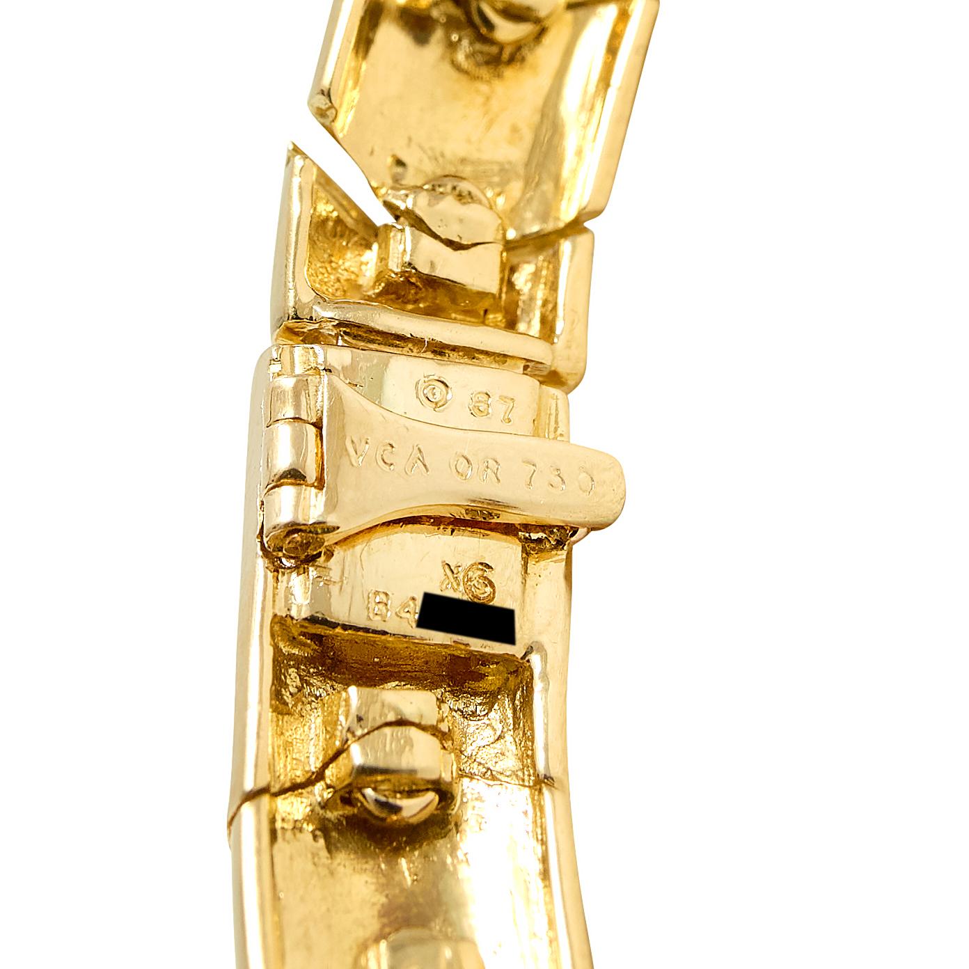 Van Cleef & Arpels French 1980's Diamond Onyx 18K Vintage Collar Necklace