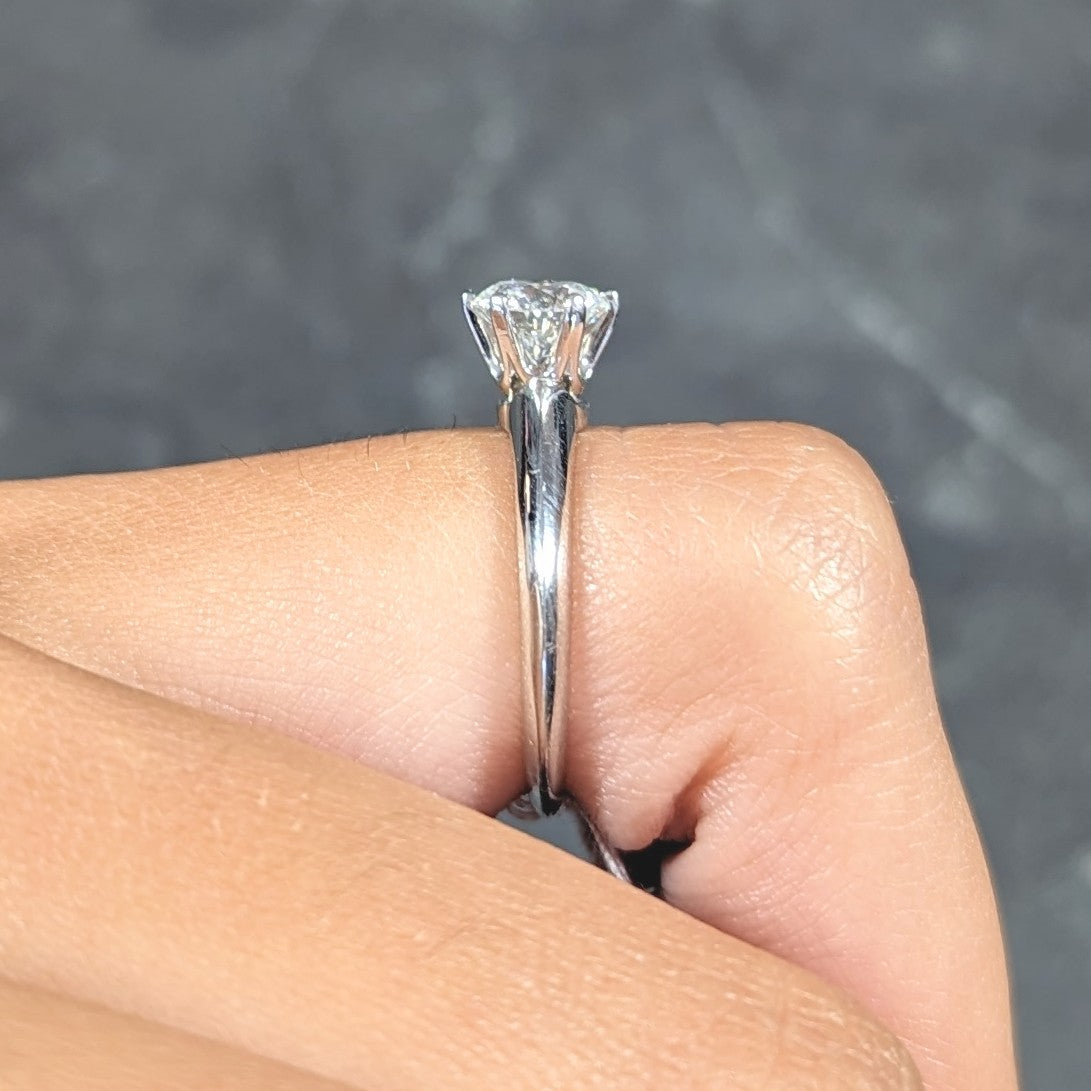 Tiffany & Co. Contemporary 0.90 CTW Diamond Platinum Engagement Ring GIA Wilson's Estate Jewelry