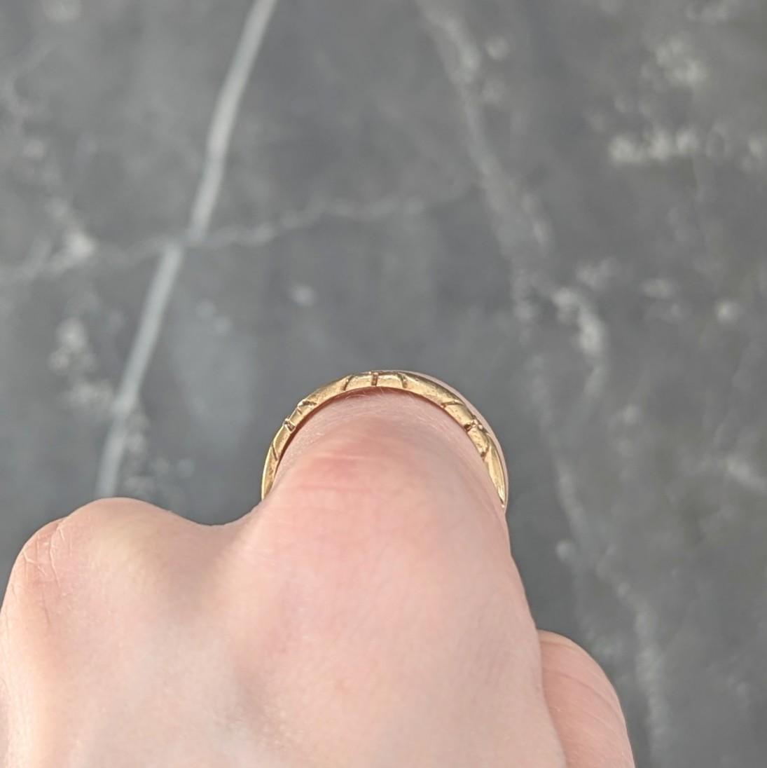 Art Deco 14 Karat Yellow Gold Antique Orange Blossom Wedding Band Ring