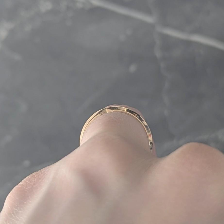 Tiffany & Co. 18 Karat Yellow Gold Contemporary Narrow Nesting Wedding Band Ring