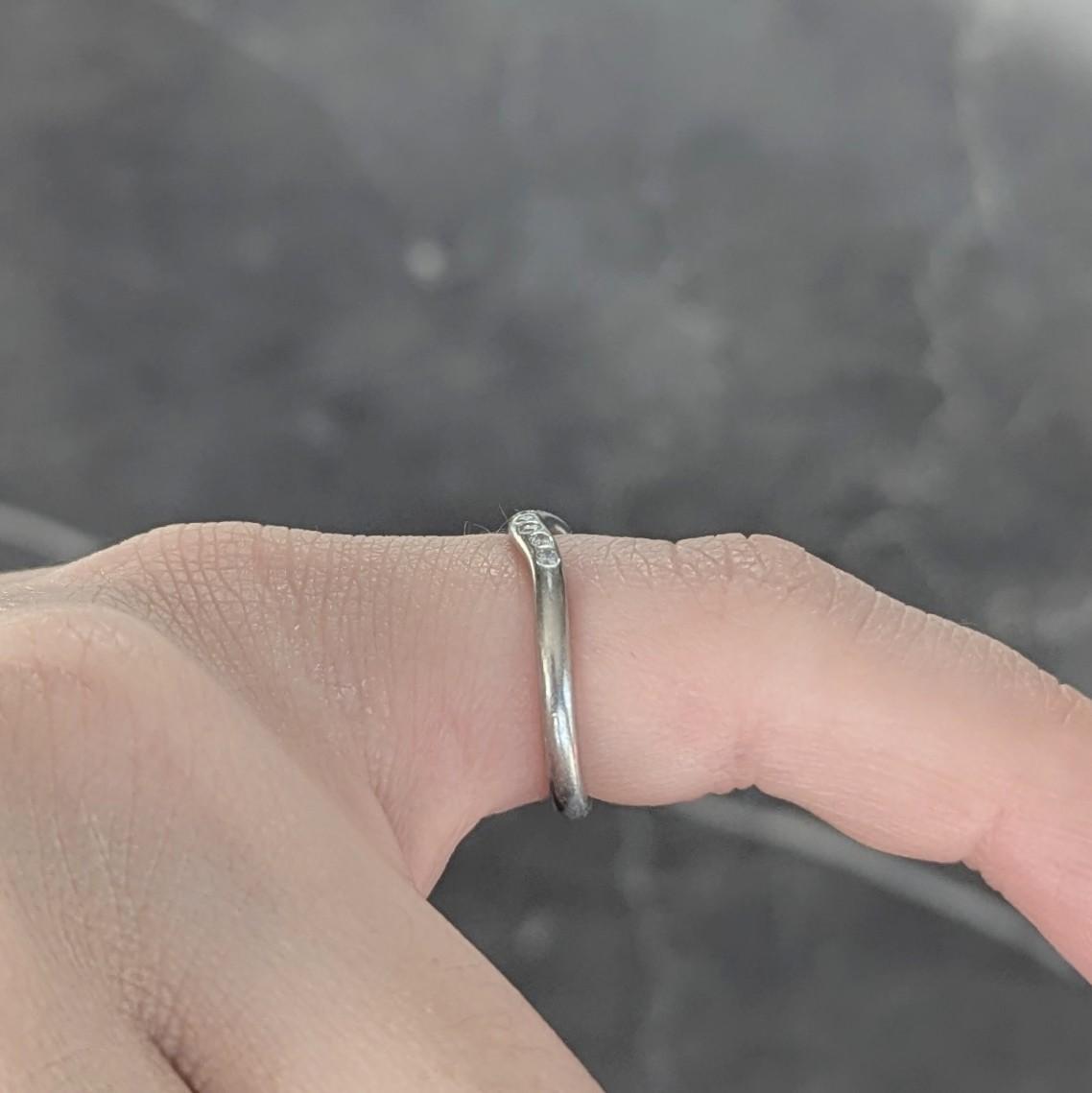 Elsa Peretti Tiffany & Co. Diamond Platinum Vintage Contour Wedding Band Ring