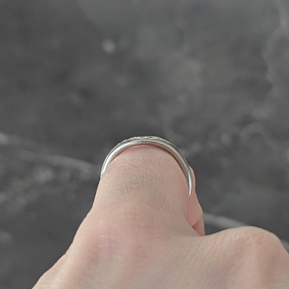 Elsa Peretti Tiffany & Co. Diamond Platinum Vintage Contour Wedding Band Ring