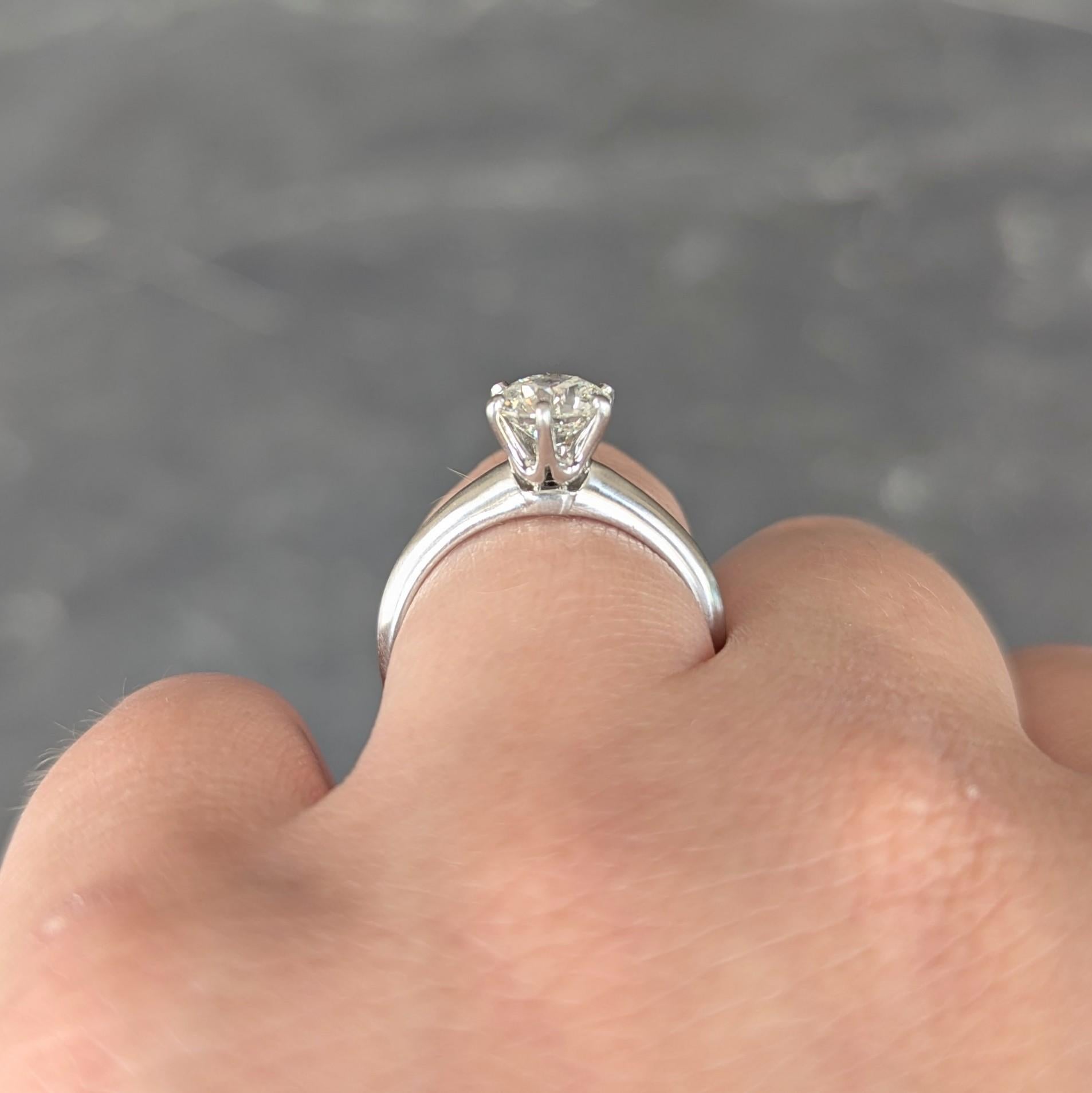 Tiffany & Co. 1.11 Carat Round Diamond Platinum Solitaire Engagement Ring GIA